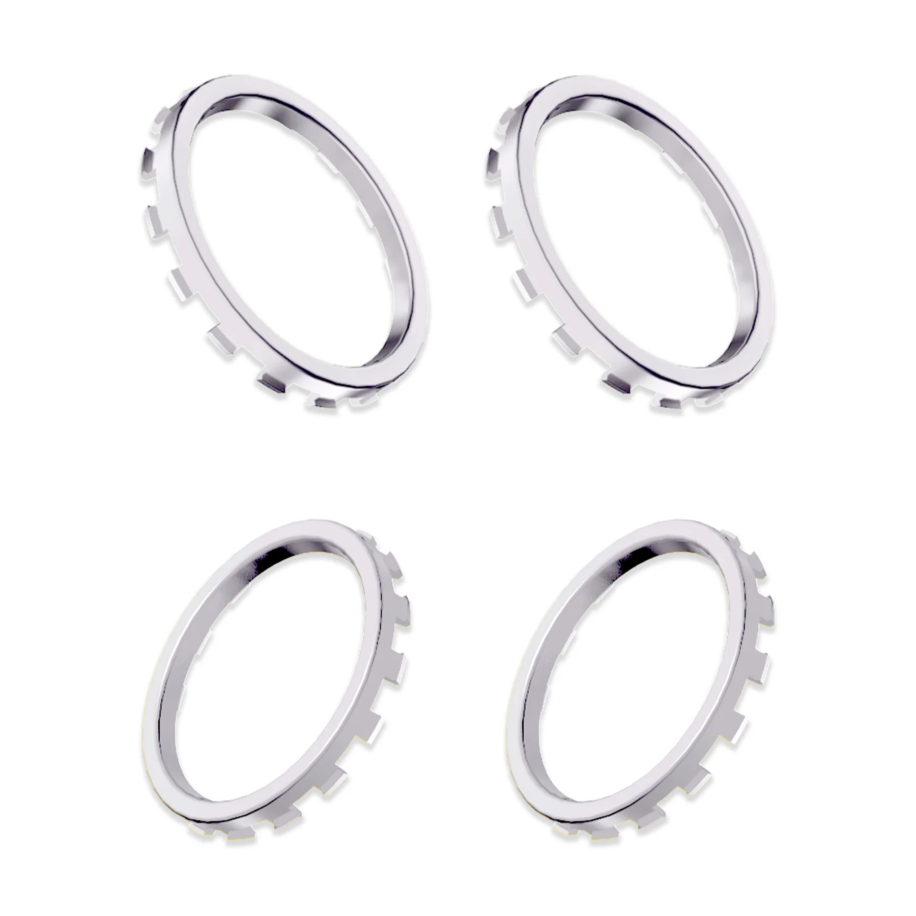 eXtremeRate Custom Accent Rings for Xbox Elite Series 2 Core & for Elite Series 2 & for Xbox One Elite Controller, Compatible with eXtremeRate ASR Version Shell for Xbox Series X/S Controller - Chrome Silver - Image 8