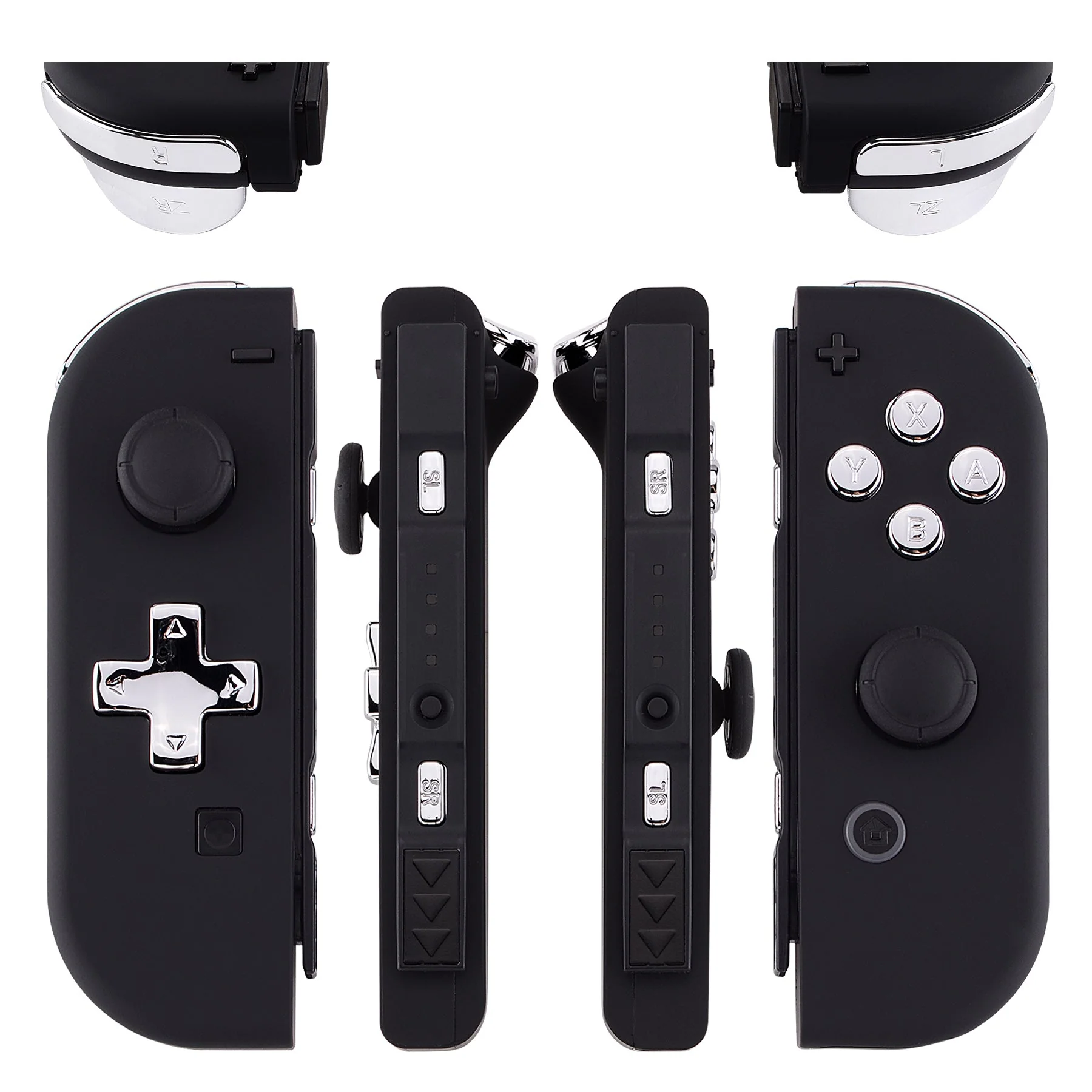 eXtremeRate Dpad Version Replacement Full Set Buttons for Joycon of Switch (D-pad ONLY Fits for eXtremeRate D-pad Shell for Joycon) - Chrome Silver - Image 3