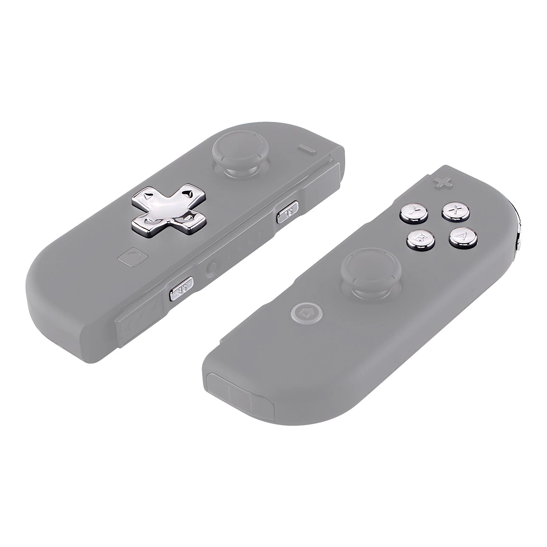 eXtremeRate Dpad Version Replacement Full Set Buttons for Joycon of Switch (D-pad ONLY Fits for eXtremeRate D-pad Shell for Joycon) - Chrome Silver - Image 6