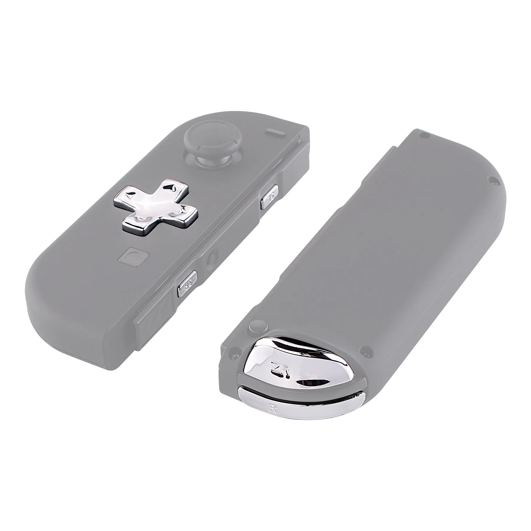 eXtremeRate Dpad Version Replacement Full Set Buttons for Joycon of Switch (D-pad ONLY Fits for eXtremeRate D-pad Shell for Joycon) - Chrome Silver - Image 7
