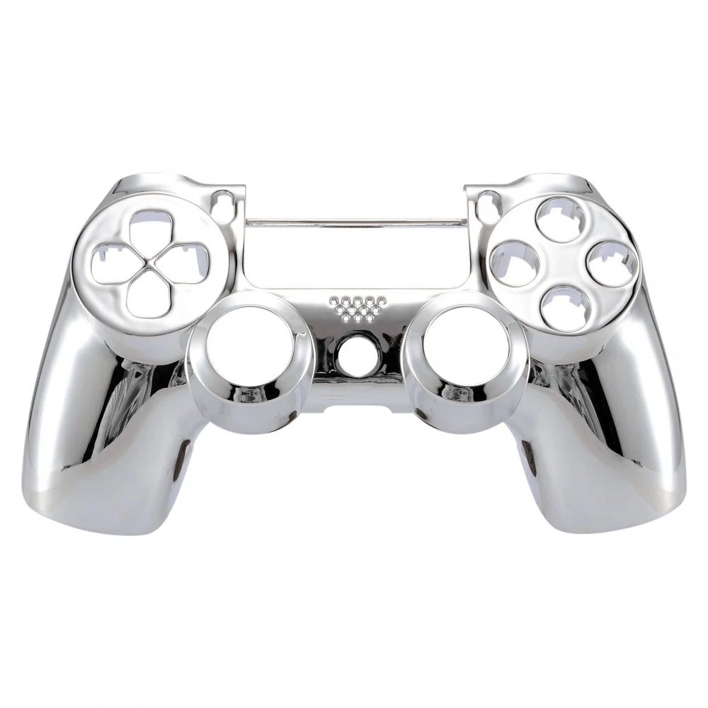eXtremeRate Replacement Front Housing Shell for PS4 Slim Pro Controller Controller (CUH-ZCT2 JDM-040/050/055) - Chrome Silver - Image 2