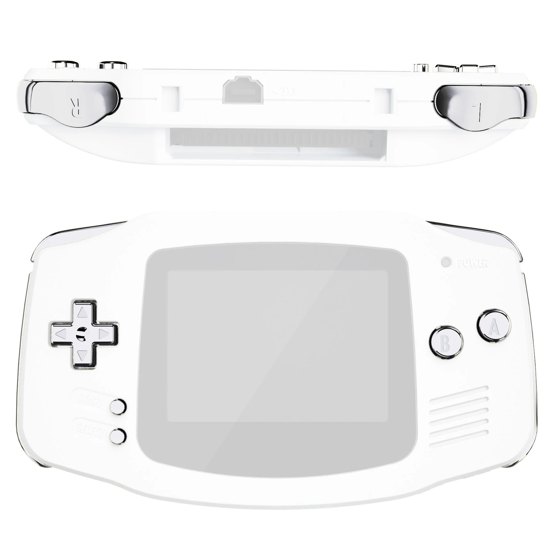 eXtremeRate GBA Replacement Full Set Buttons for Gameboy Advance - Chrome Silver - Image 4