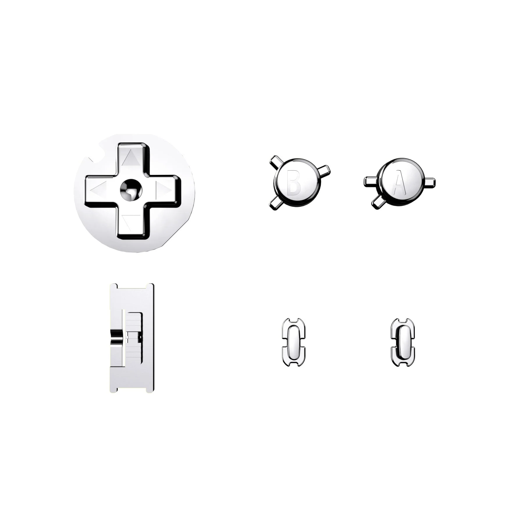 eXtremeRate Replacement Full Set Buttons for Gameboy Color GBC - Chrome Silver - Image 2