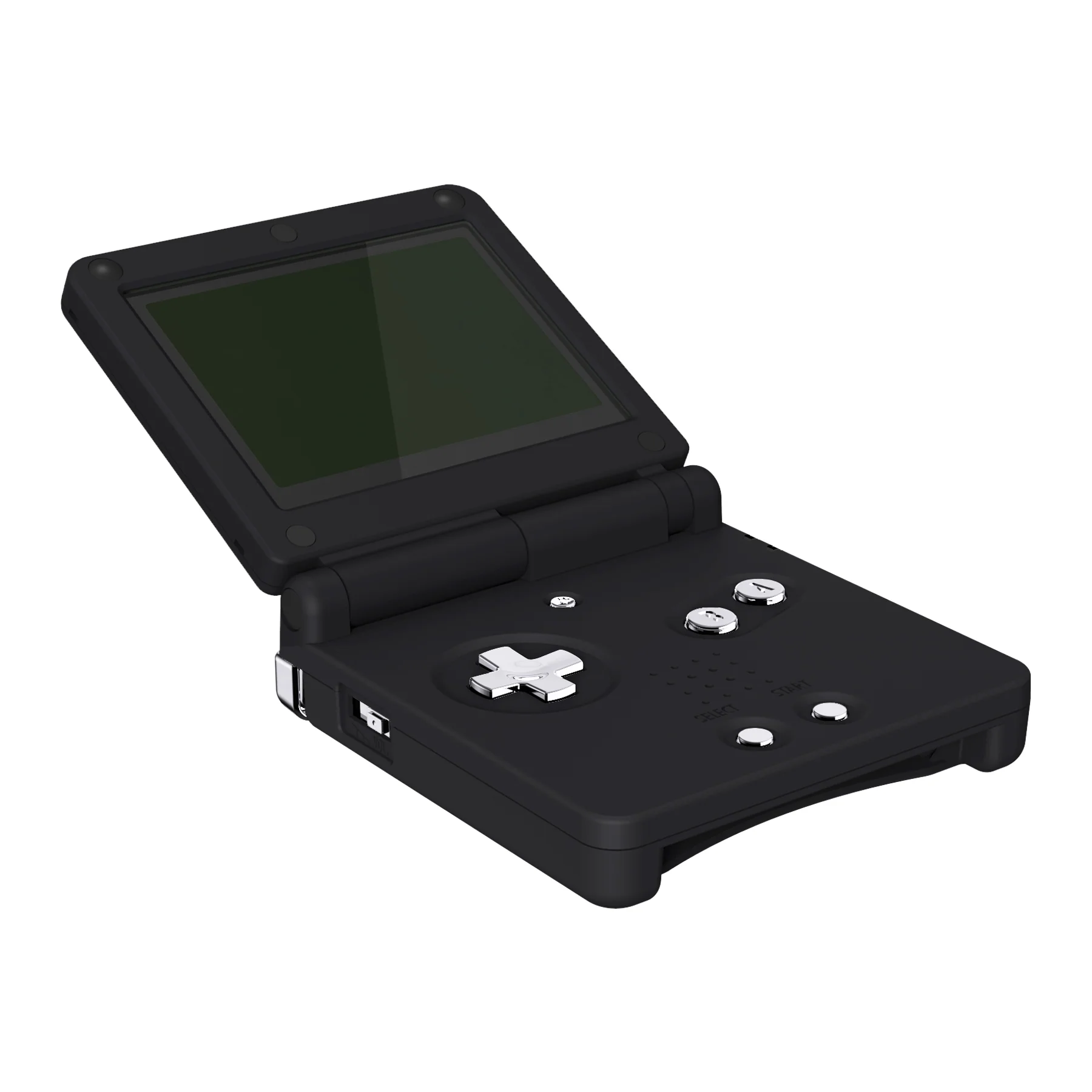 eXtremeRate Custom Replacement Full Set Buttons for Gameboy Advance SP GBA SP Console - Chrome Silver Glossy - Image 3