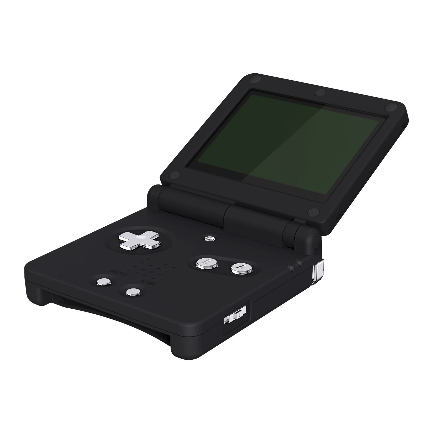 eXtremeRate Custom Replacement Full Set Buttons for Gameboy Advance SP GBA SP Console - Chrome Silver Glossy - Image 4