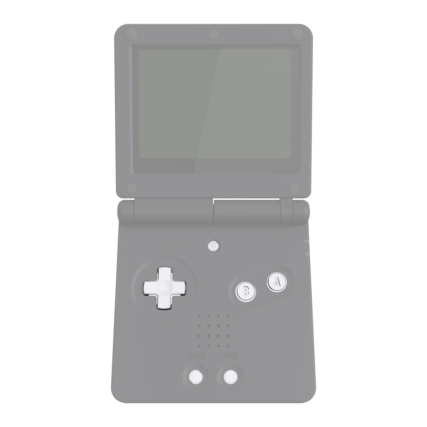eXtremeRate Custom Replacement Full Set Buttons for Gameboy Advance SP GBA SP Console - Chrome Silver Glossy - Image 5