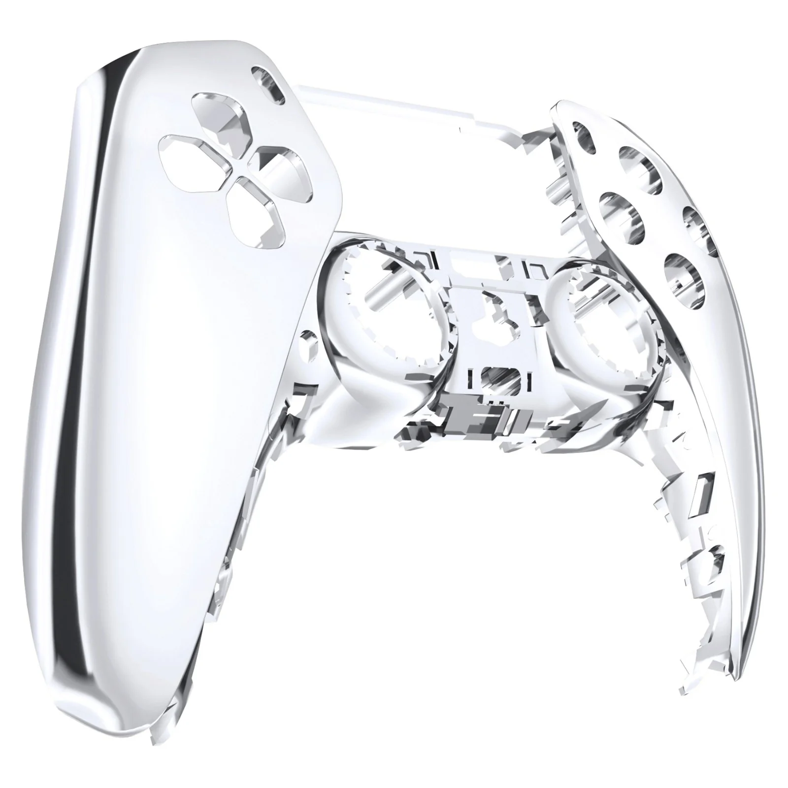 eXtremeRate Replacement Front Housing Shell Compatible with PS5 Controller BDM-010/020/030/040/050 - Chrome Silver Glossy - Image 10