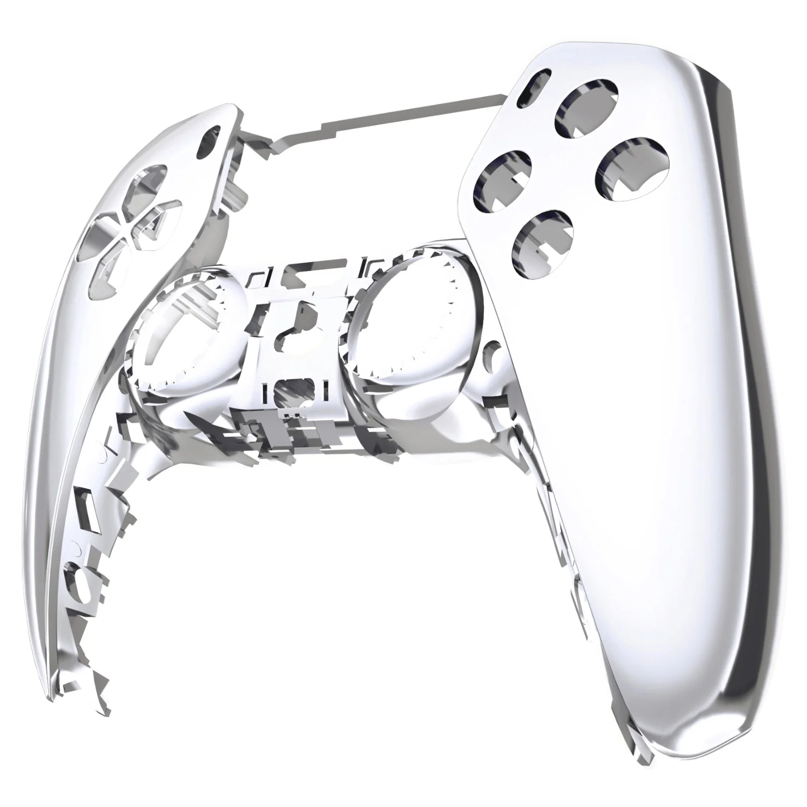 eXtremeRate Replacement Front Housing Shell Compatible with PS5 Controller BDM-010/020/030/040/050 - Chrome Silver Glossy - Image 9