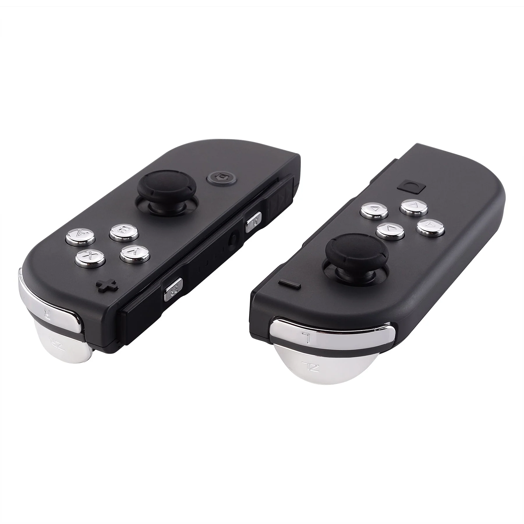 eXtremeRate Replacement Full Set Buttons for Joycon of NS Switch - Chrome Silver Glossy - Image 4