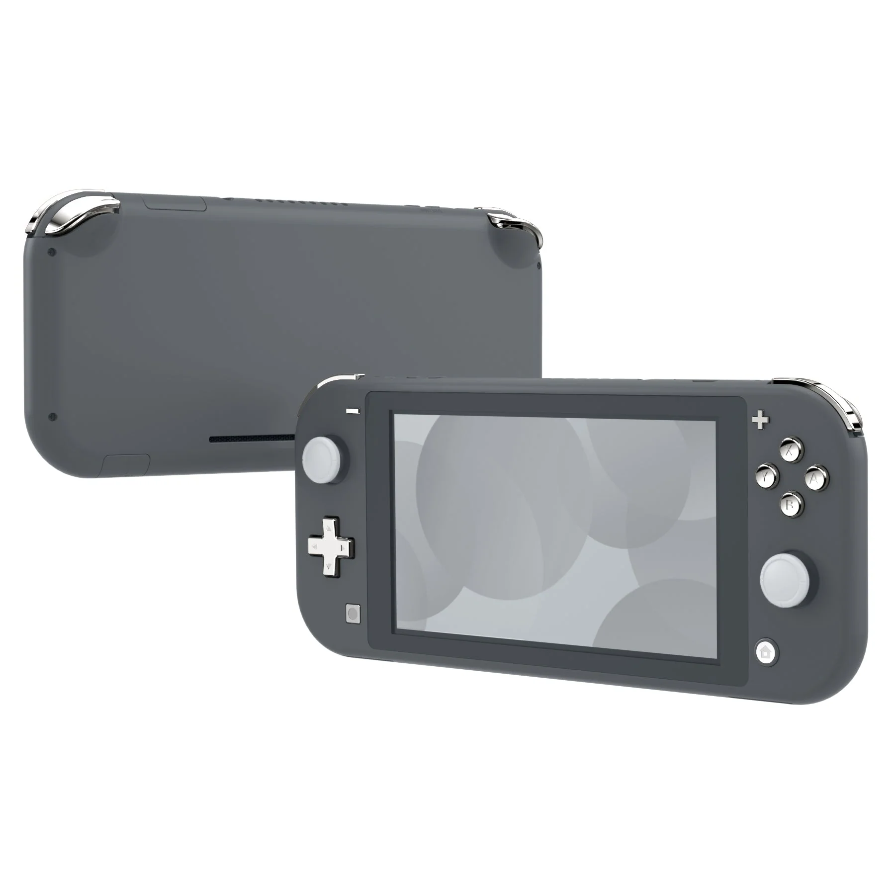 eXtremeRate Replacement Full Set Buttons for NS Switch Lite - Chrome Silver Glossy - Image 3
