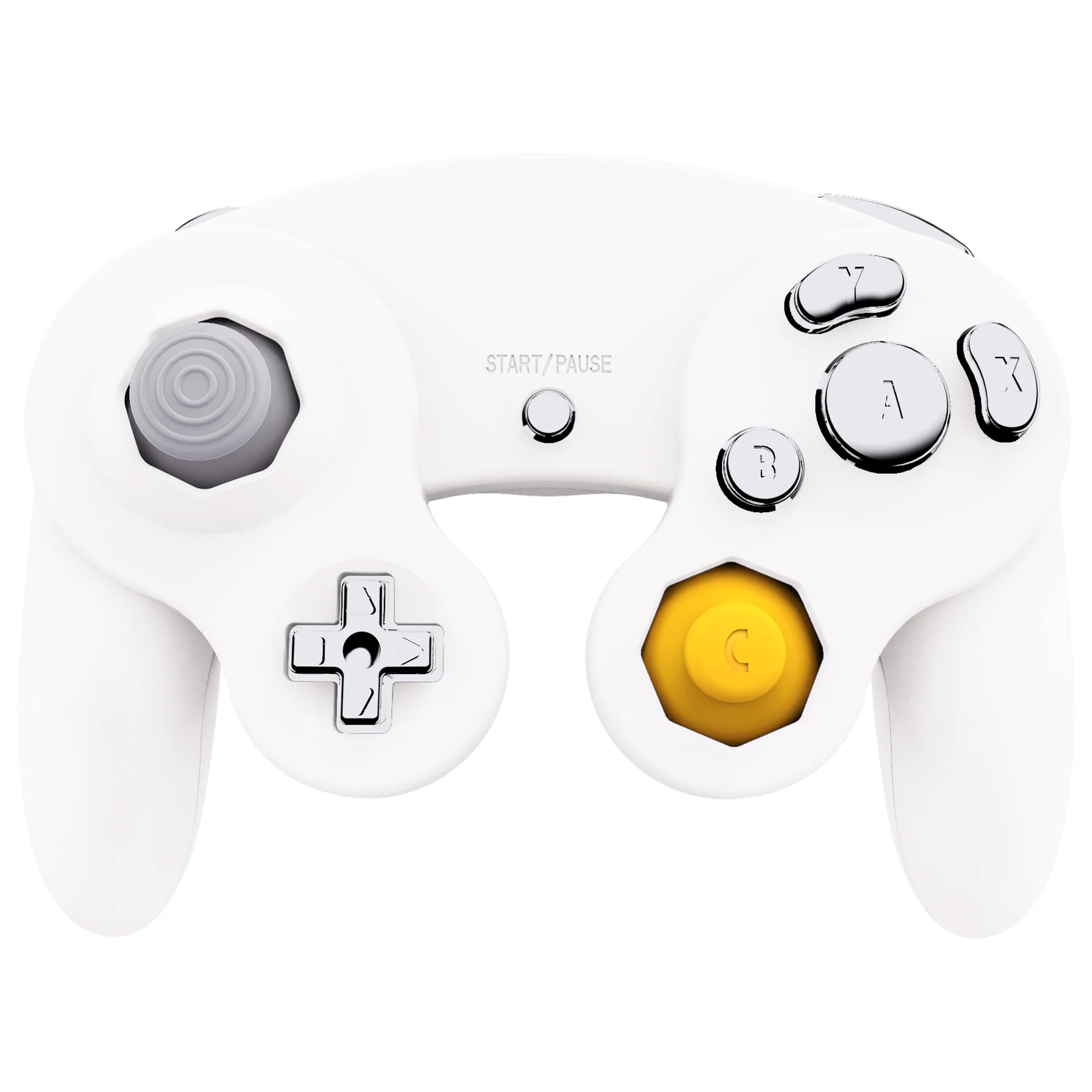 eXtremeRate DIY Replacement Full Set Buttons & Thumbsticks for Nintendo GameCube Controller NGC - Chrome Silver - Image 4