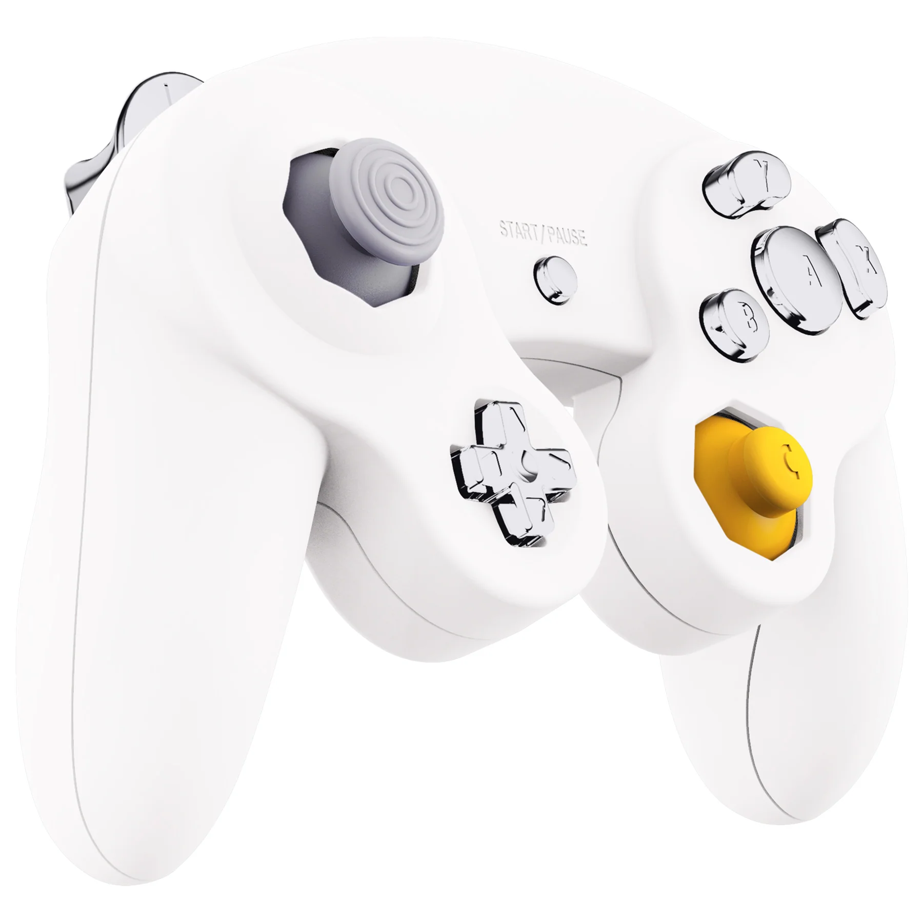 eXtremeRate DIY Replacement Full Set Buttons & Thumbsticks for Nintendo GameCube Controller NGC - Chrome Silver - Image 5