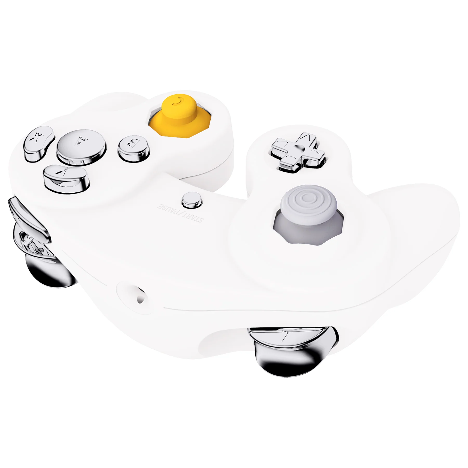 eXtremeRate DIY Replacement Full Set Buttons & Thumbsticks for Nintendo GameCube Controller NGC - Chrome Silver - Image 7