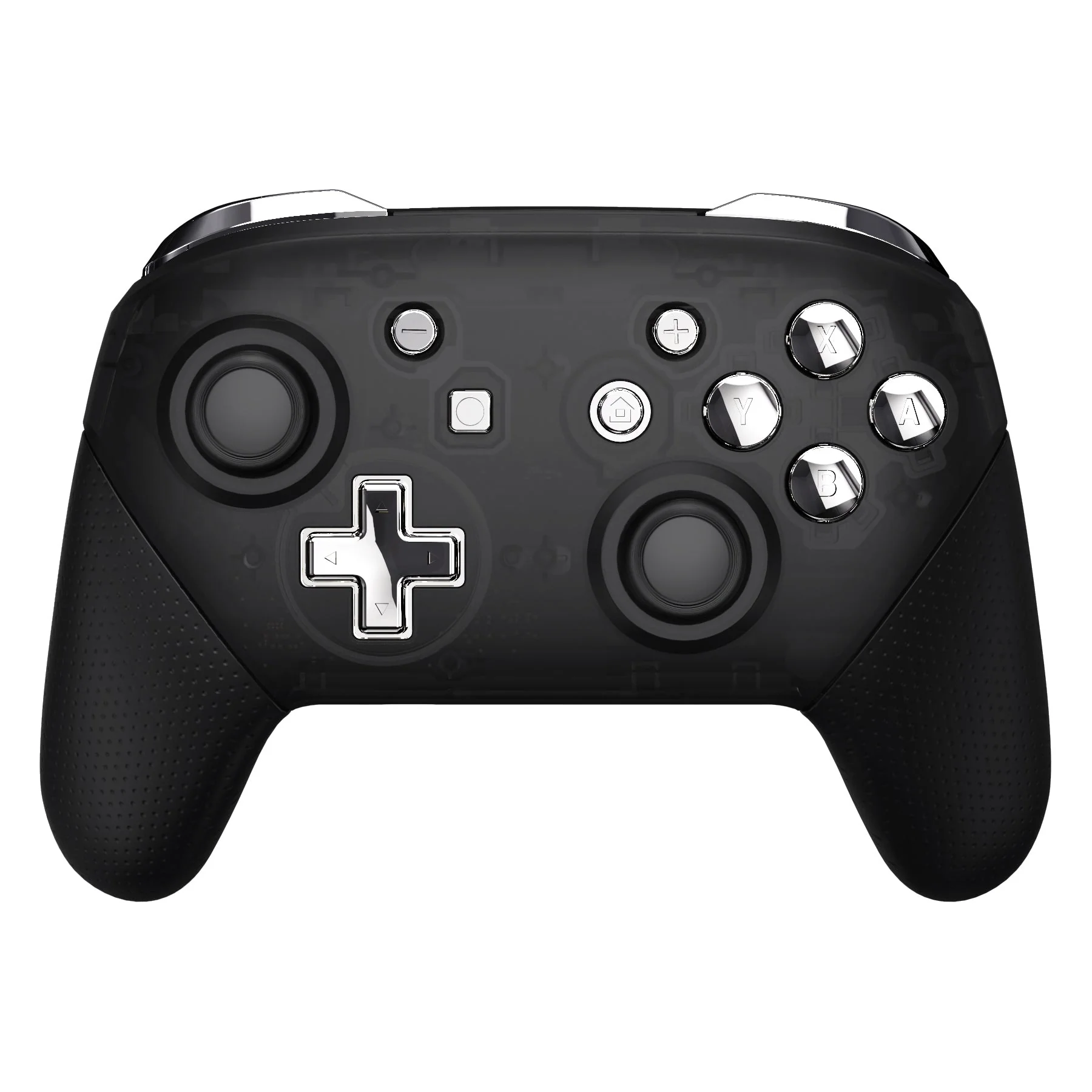 eXtremeRate DIY Replacement Full Set Buttons for Nintendo Switch Pro Controller - Chrome Silver Glossy - Image 3