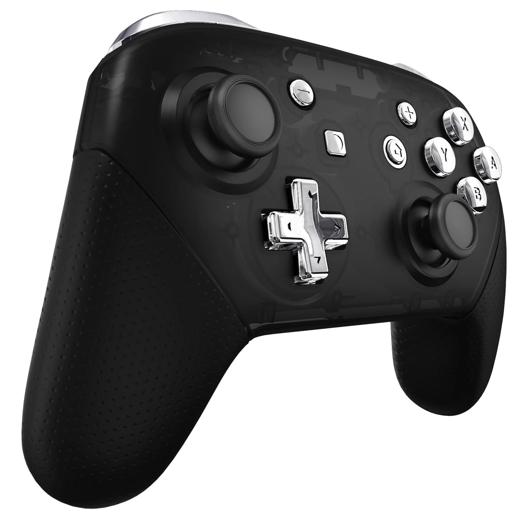 eXtremeRate DIY Replacement Full Set Buttons for Nintendo Switch Pro Controller - Chrome Silver Glossy - Image 5