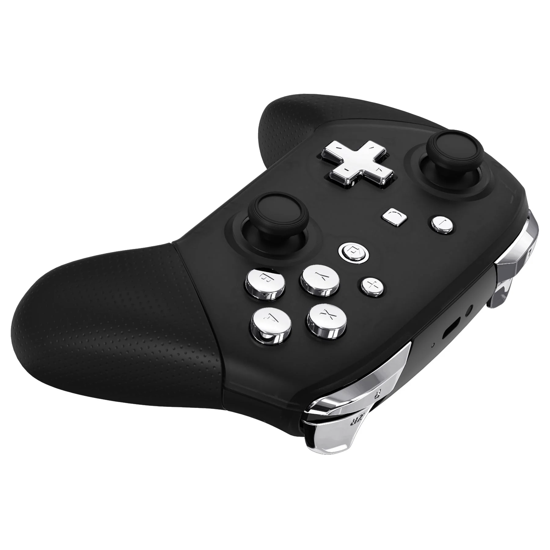 eXtremeRate DIY Replacement Full Set Buttons for Nintendo Switch Pro Controller - Chrome Silver Glossy - Image 6