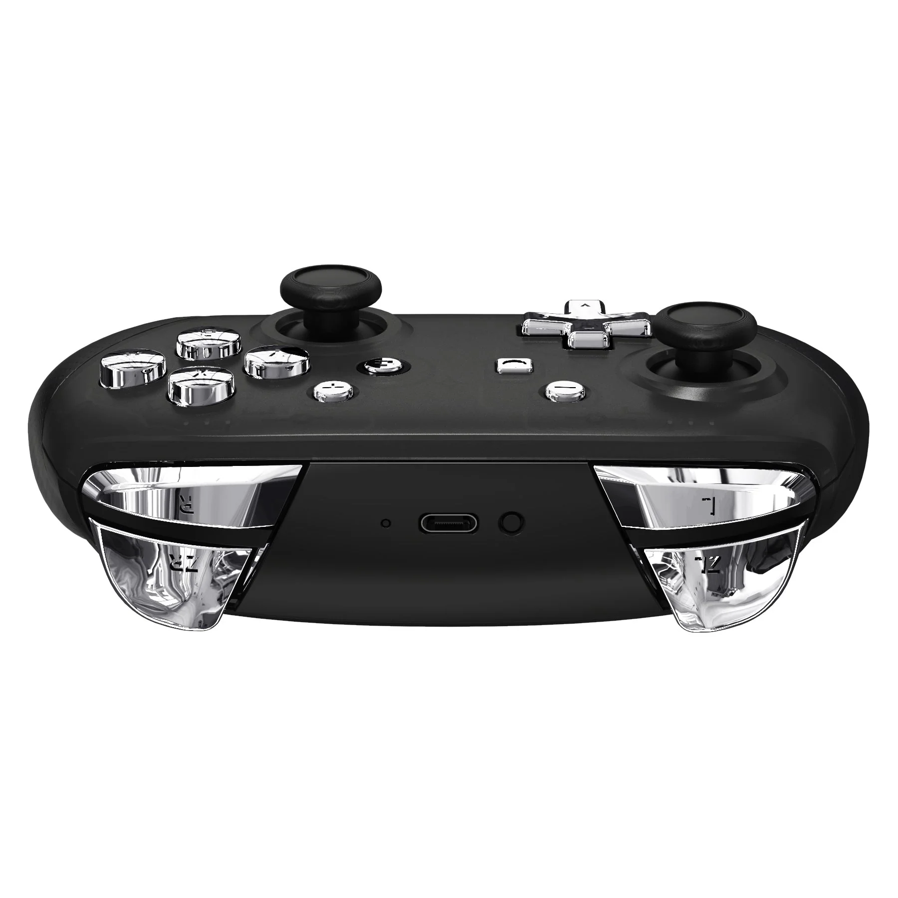 eXtremeRate DIY Replacement Full Set Buttons for Nintendo Switch Pro Controller - Chrome Silver Glossy - Image 7