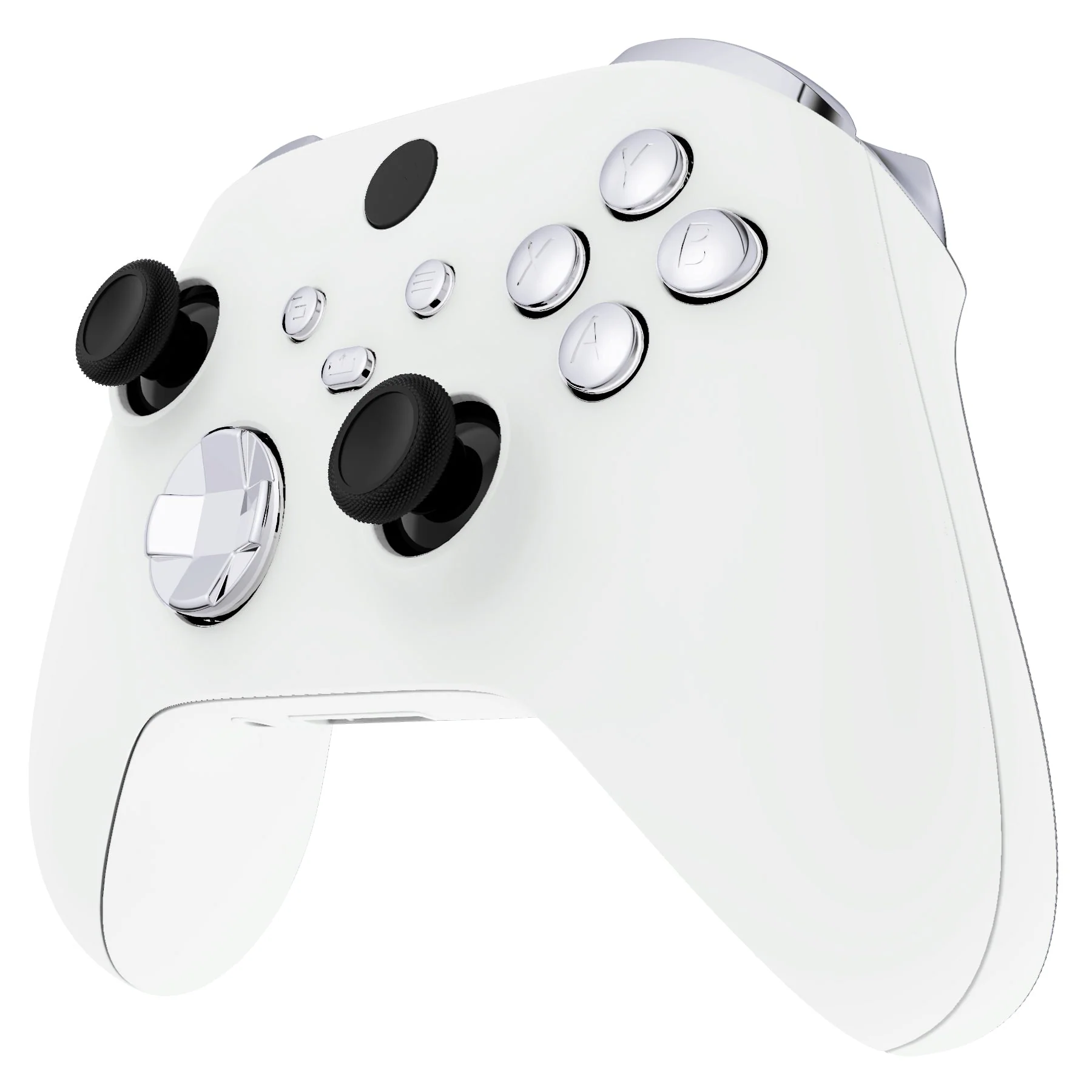 eXtremeRate Replacement Full Set Buttons for Xbox Series X & S Controller - Chrome Silver - Image 4