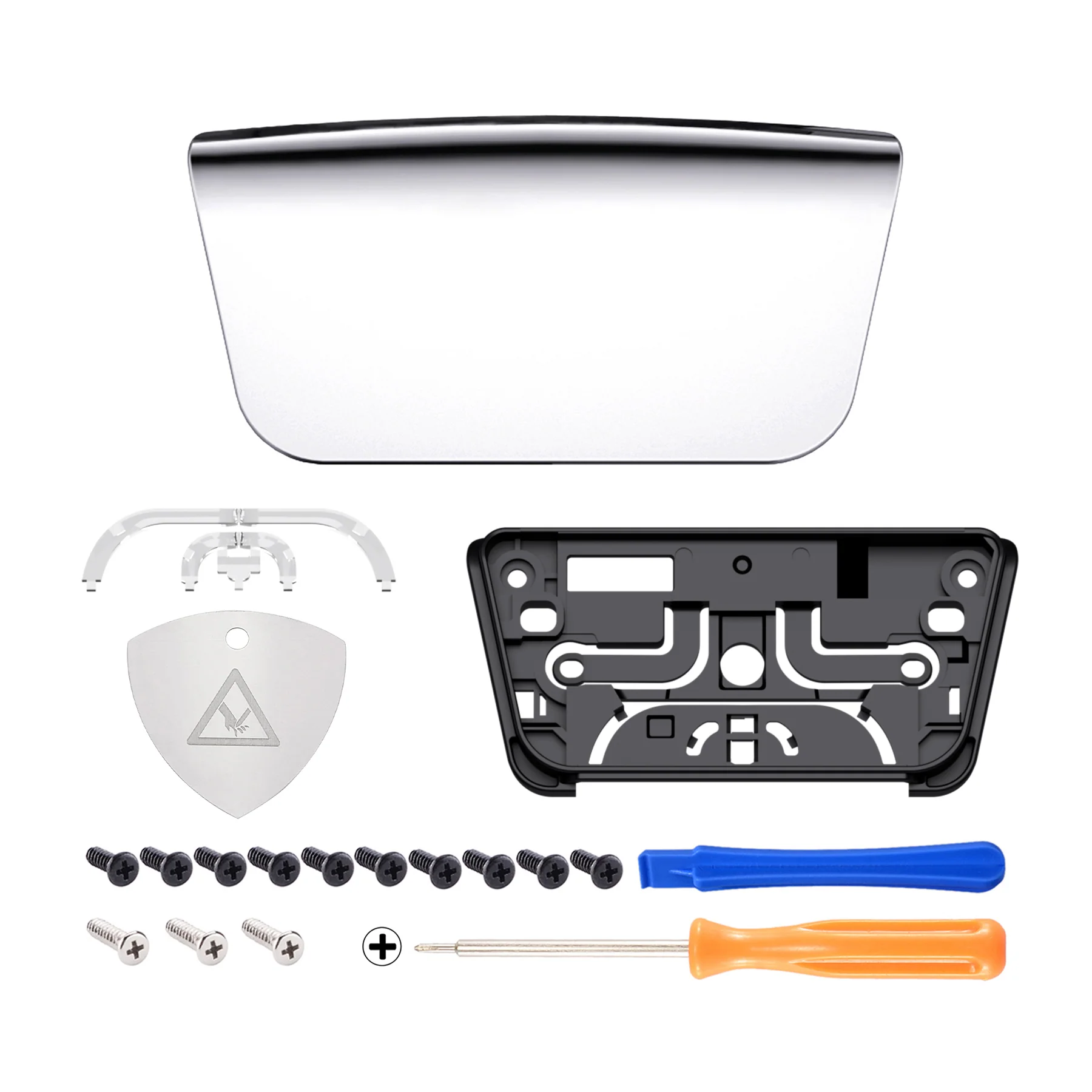 eXtremeRate Replacement Custom Touchpad Cover Compatible with PS5 Controller BDM-010/020/030/040/050/060 - Chrome Silver - Image 2