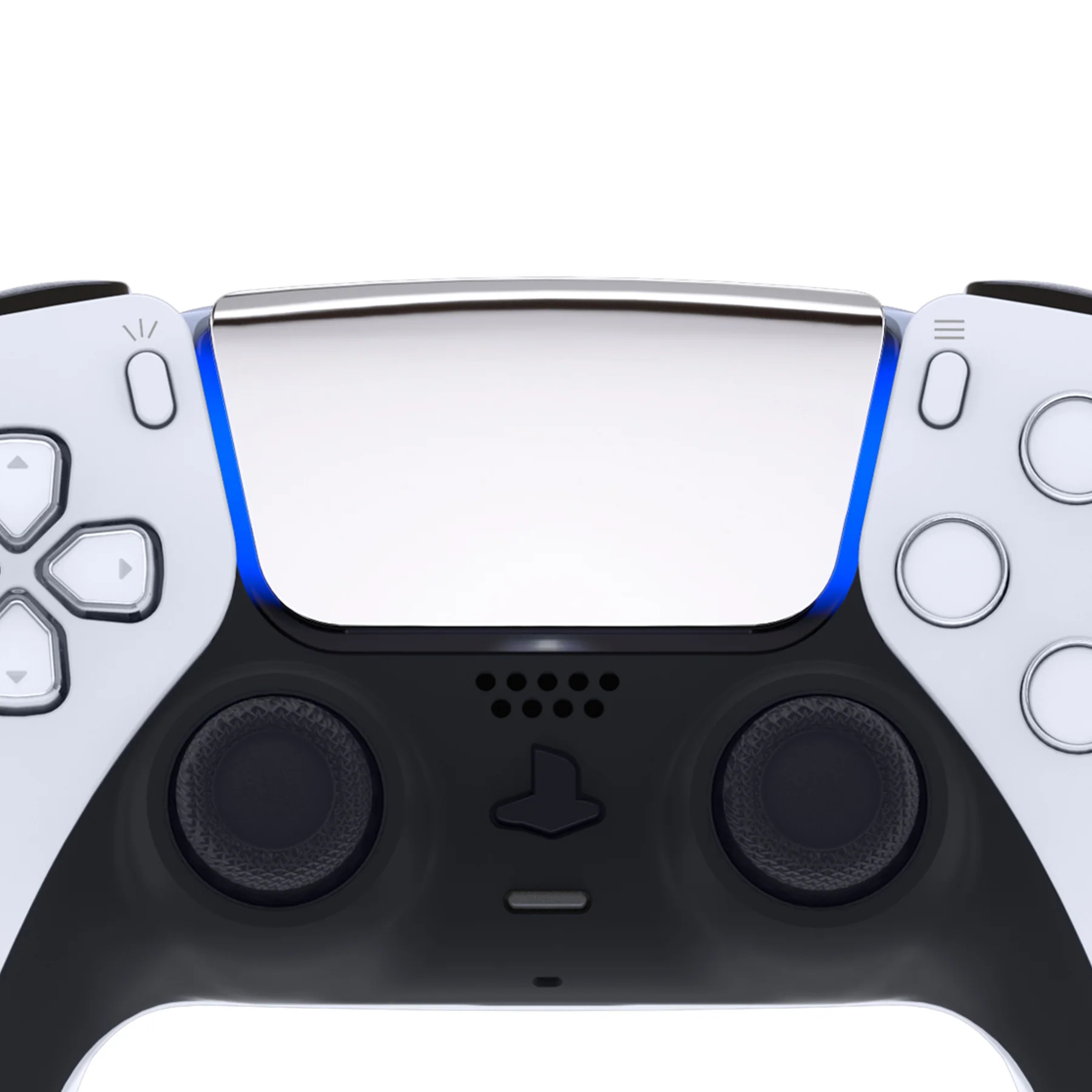 eXtremeRate Replacement Custom Touchpad Cover Compatible with PS5 Controller BDM-010/020/030/040/050/060 - Chrome Silver - Image 4