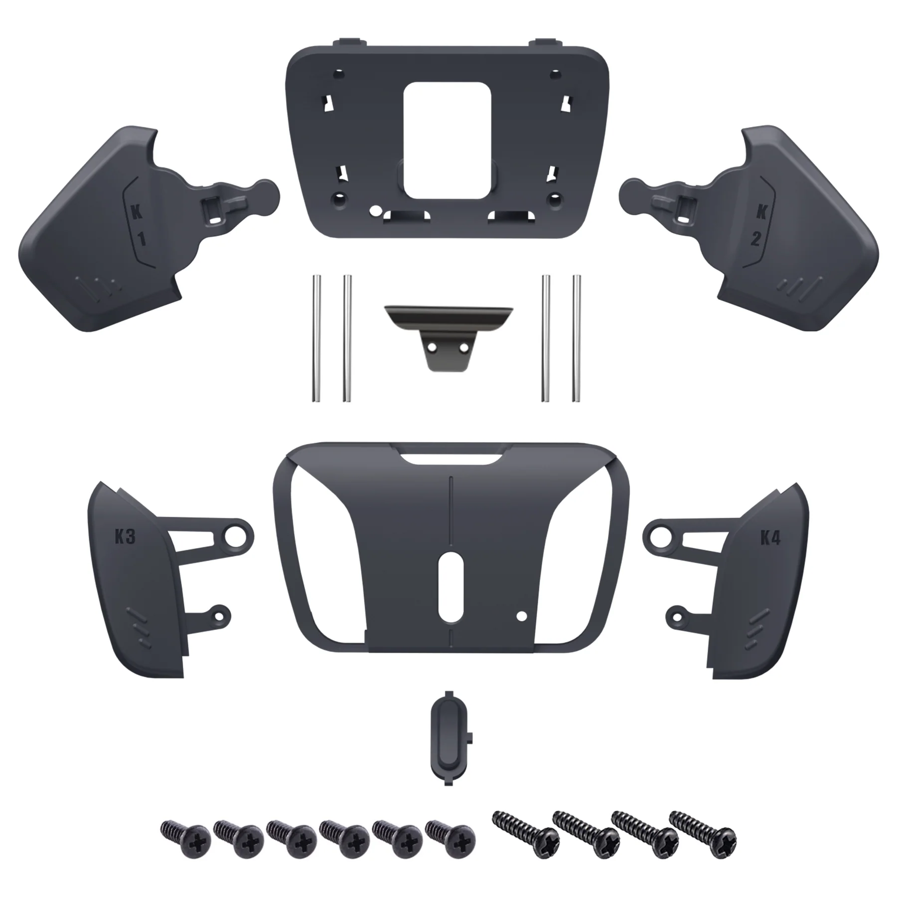 eXtremeRate Replacement Redesigned K1 K2 K3 K4 Back Buttons Housing Shell for eXtremeRate RISE4 Remap Kit, Compatible with PS5 Controller - Classic Gray - Image 2
