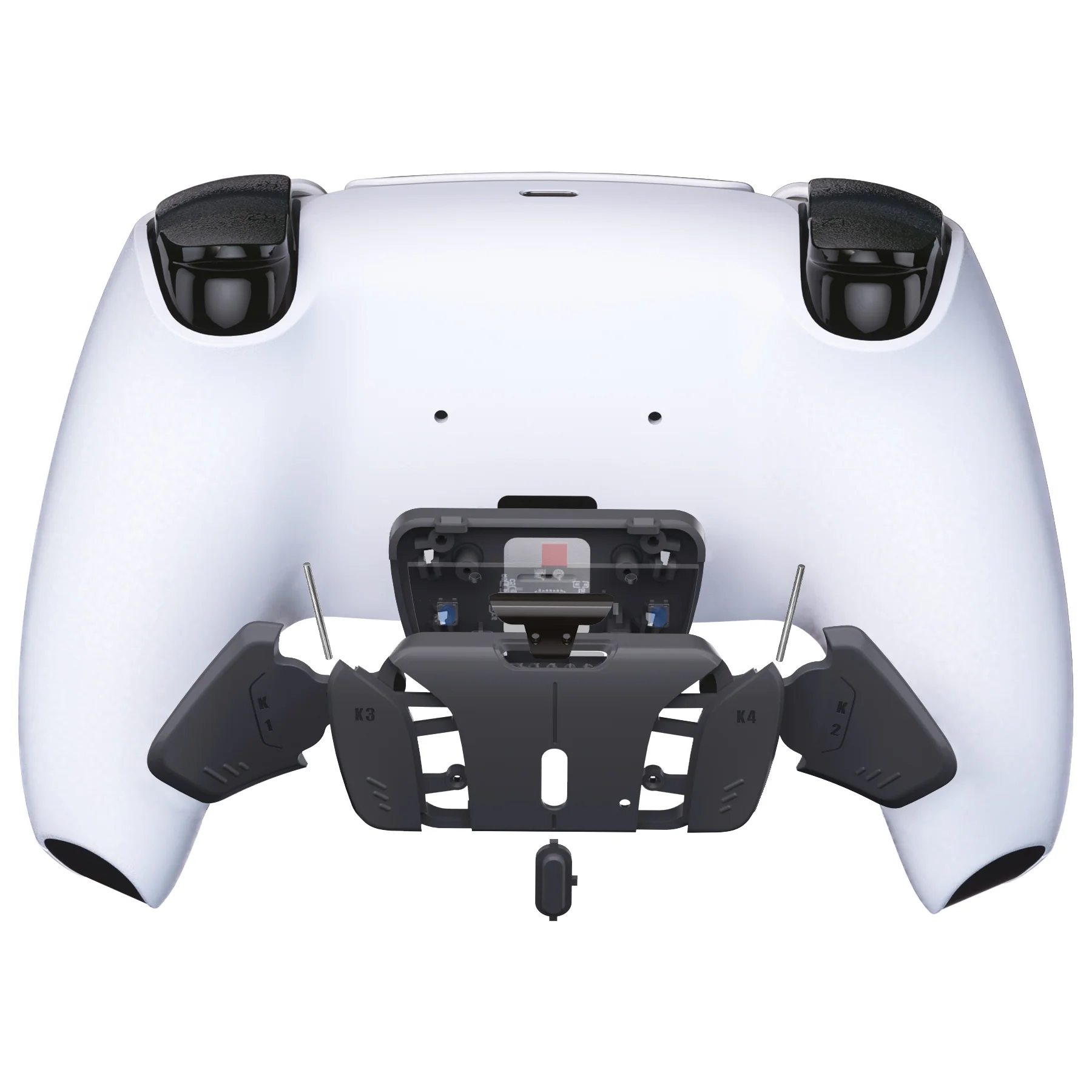 eXtremeRate Replacement Redesigned K1 K2 K3 K4 Back Buttons Housing Shell for eXtremeRate RISE4 Remap Kit, Compatible with PS5 Controller - Classic Gray - Image 6
