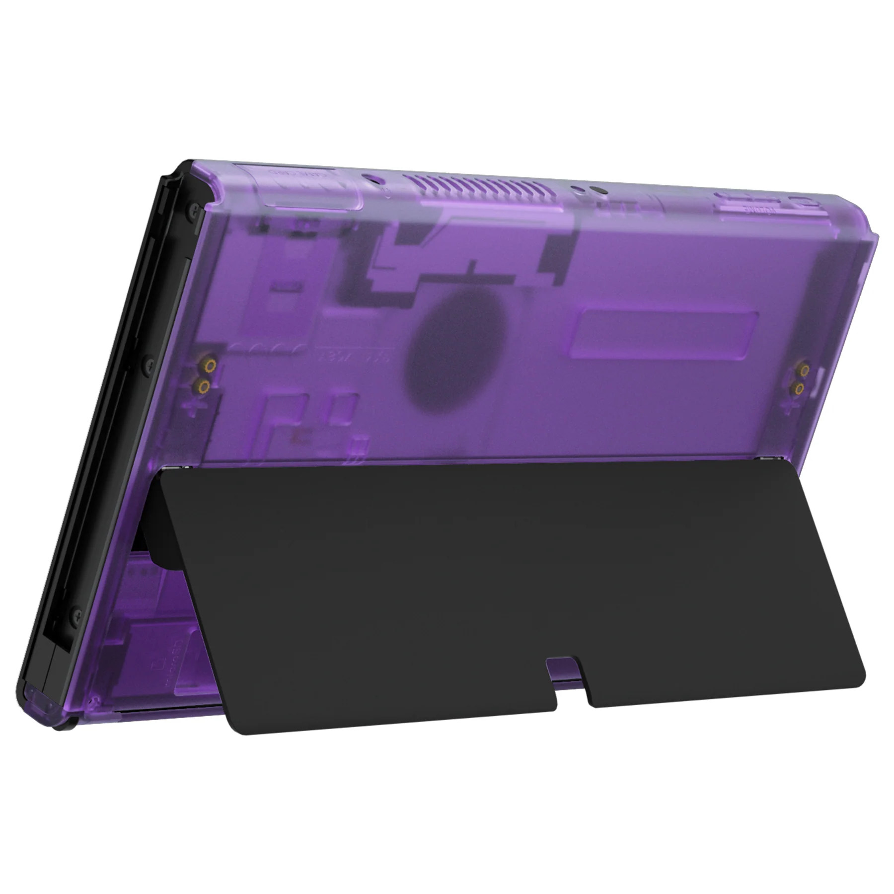eXtremeRate Replacement Back Plate for Nintendo Switch OLED Console - Clear Atomic Purple - Image 6