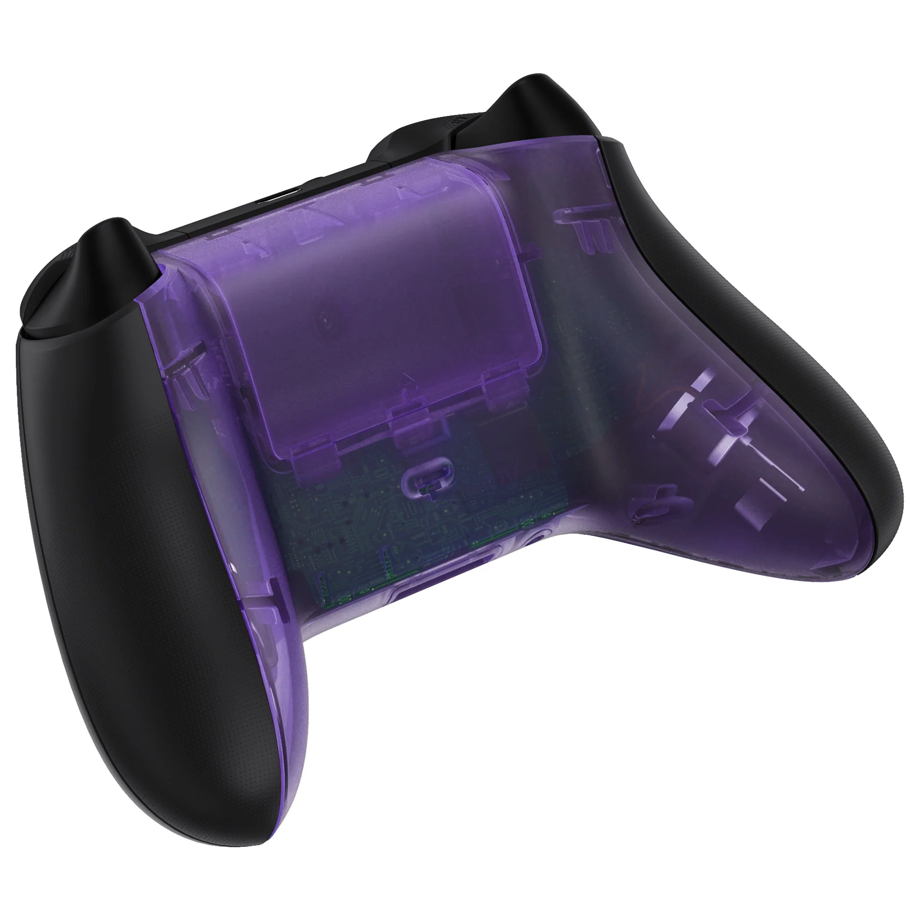 eXtremeRate Replacement Bottom Shell with Battery Cover for Xbox Series X & S Controller - Clear Atomic Purple - Image 7