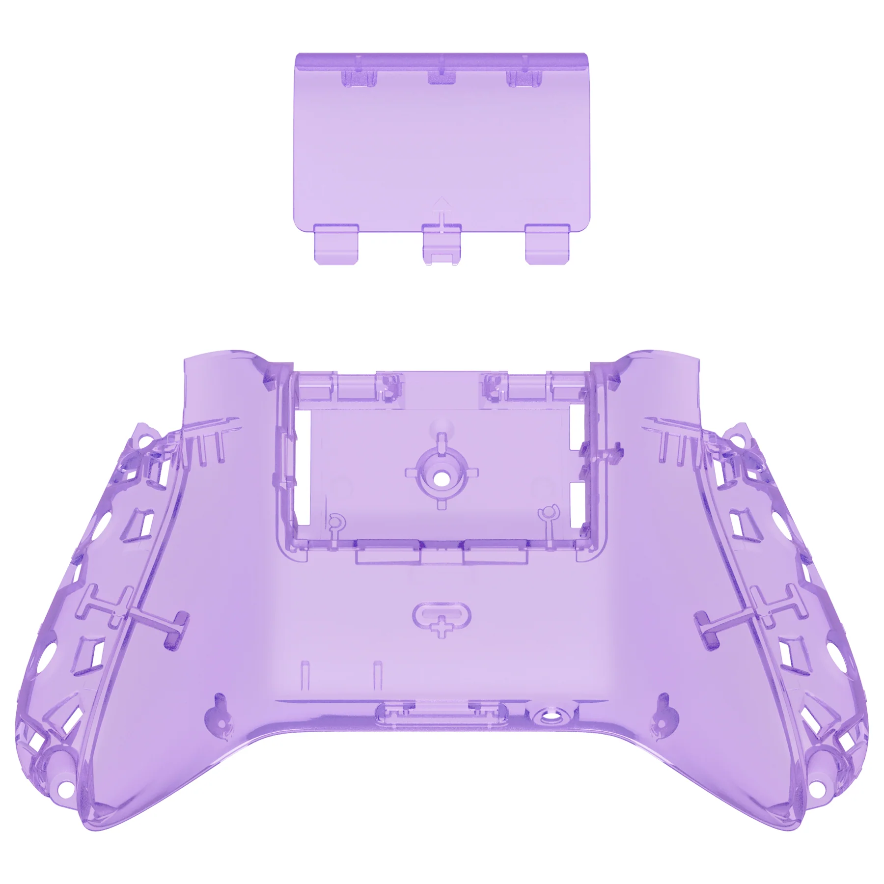 eXtremeRate Replacement Bottom Shell with Battery Cover for Xbox Series X & S Controller - Clear Atomic Purple - Image 8
