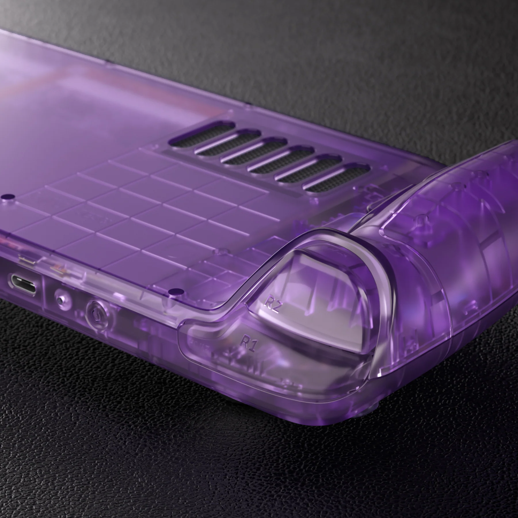 eXtremeRate Custom Full Set Shell with Buttons for Steam Deck LCD - Clear Atomic Purple - Image 10