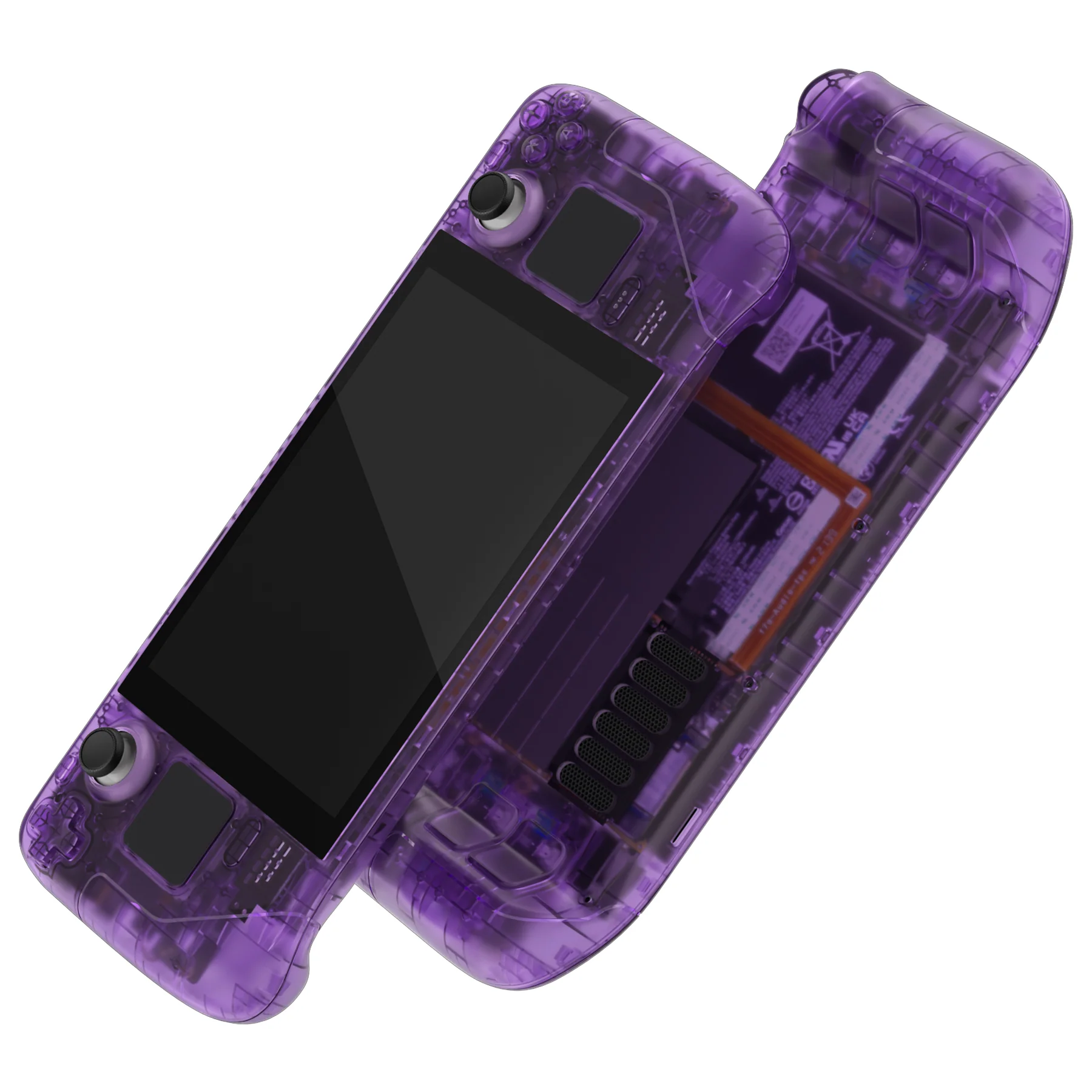 eXtremeRate Custom Full Set Shell with Buttons for Steam Deck LCD - Clear Atomic Purple - Image 2