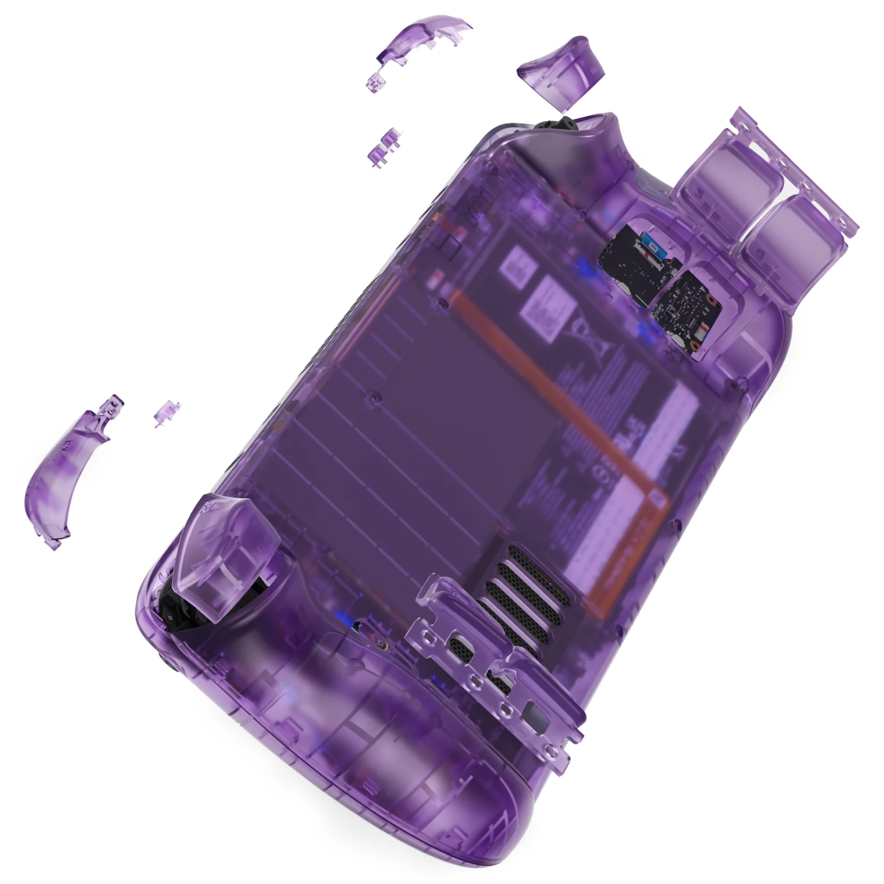 eXtremeRate Custom Full Set Shell with Buttons for Steam Deck LCD - Clear Atomic Purple - Image 6