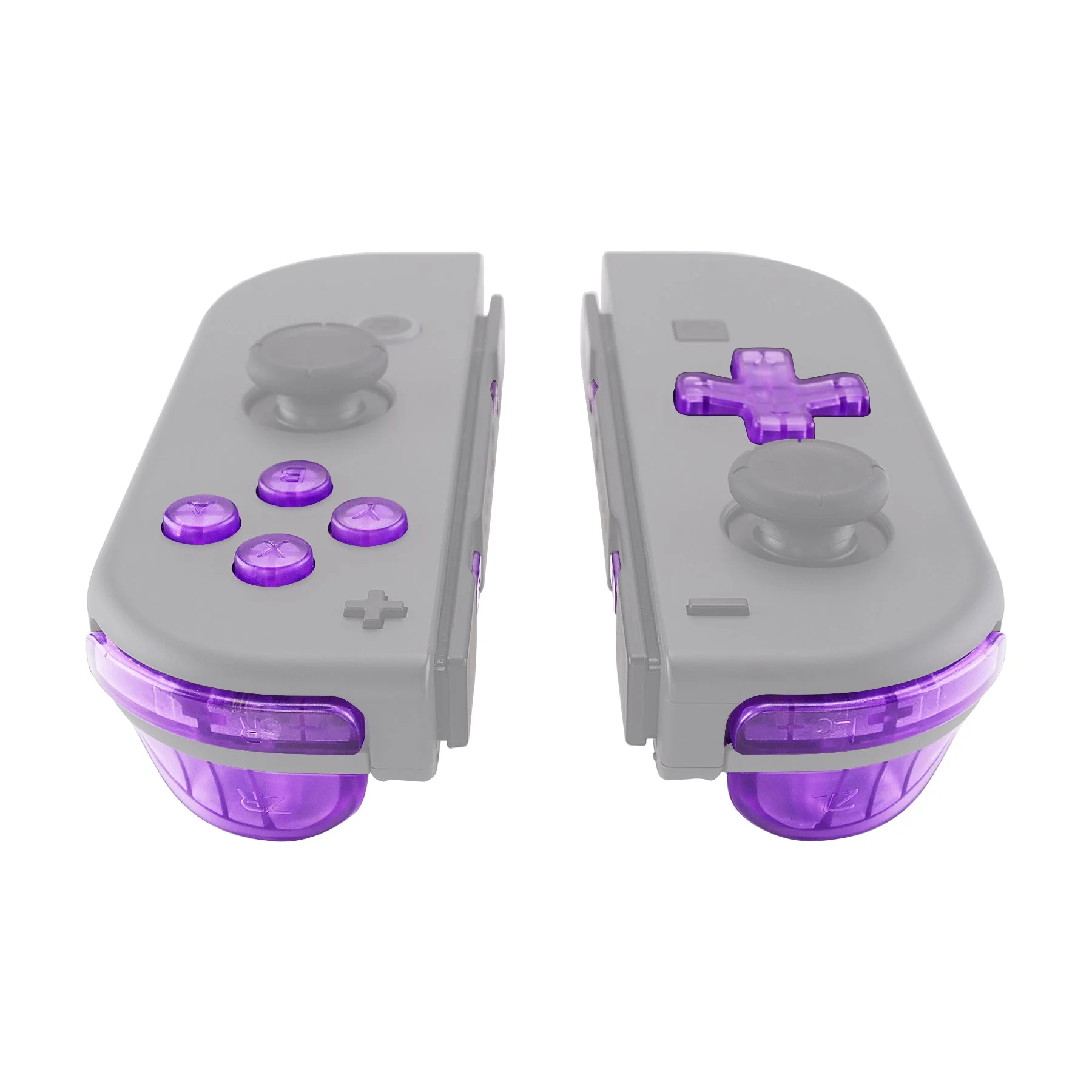 eXtremeRate Dpad Version Replacement Full Set Buttons for Joycon of Switch (D-pad ONLY Fits for eXtremeRate D-pad Shell for Joycon) - Clear Atomic Purple - Image 5