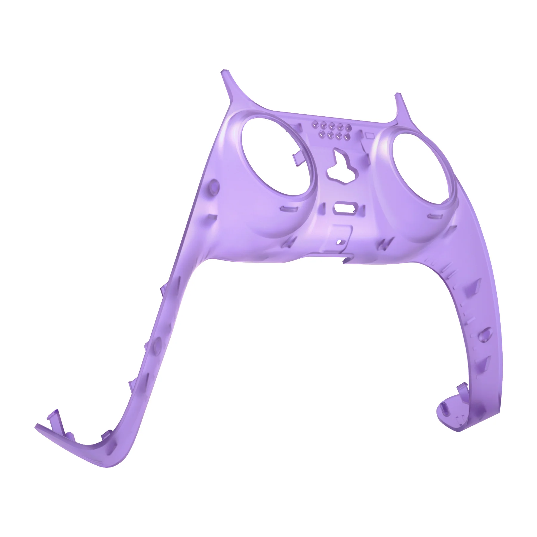 eXtremeRate Replacement Decorative Trim Shell with Accent Rings Compatible with PS5 Controller BDM-010/020/030/040/050 - Clear Atomic Purple - Image 9