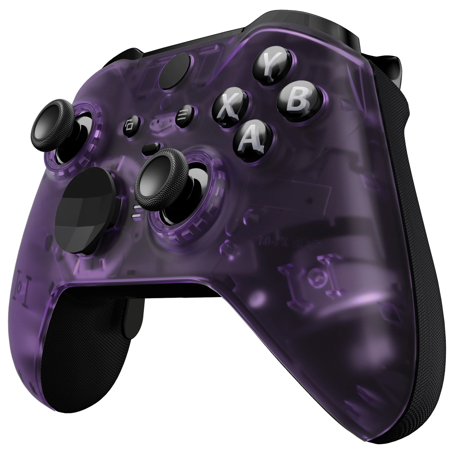 eXtremeRate Replacement Front Housing Shell Case with Accent Rings for Xbox One Elite Series 2 & Elite 2 Core Controller (Model 1797) - Clear Atomic Purple - Image 5