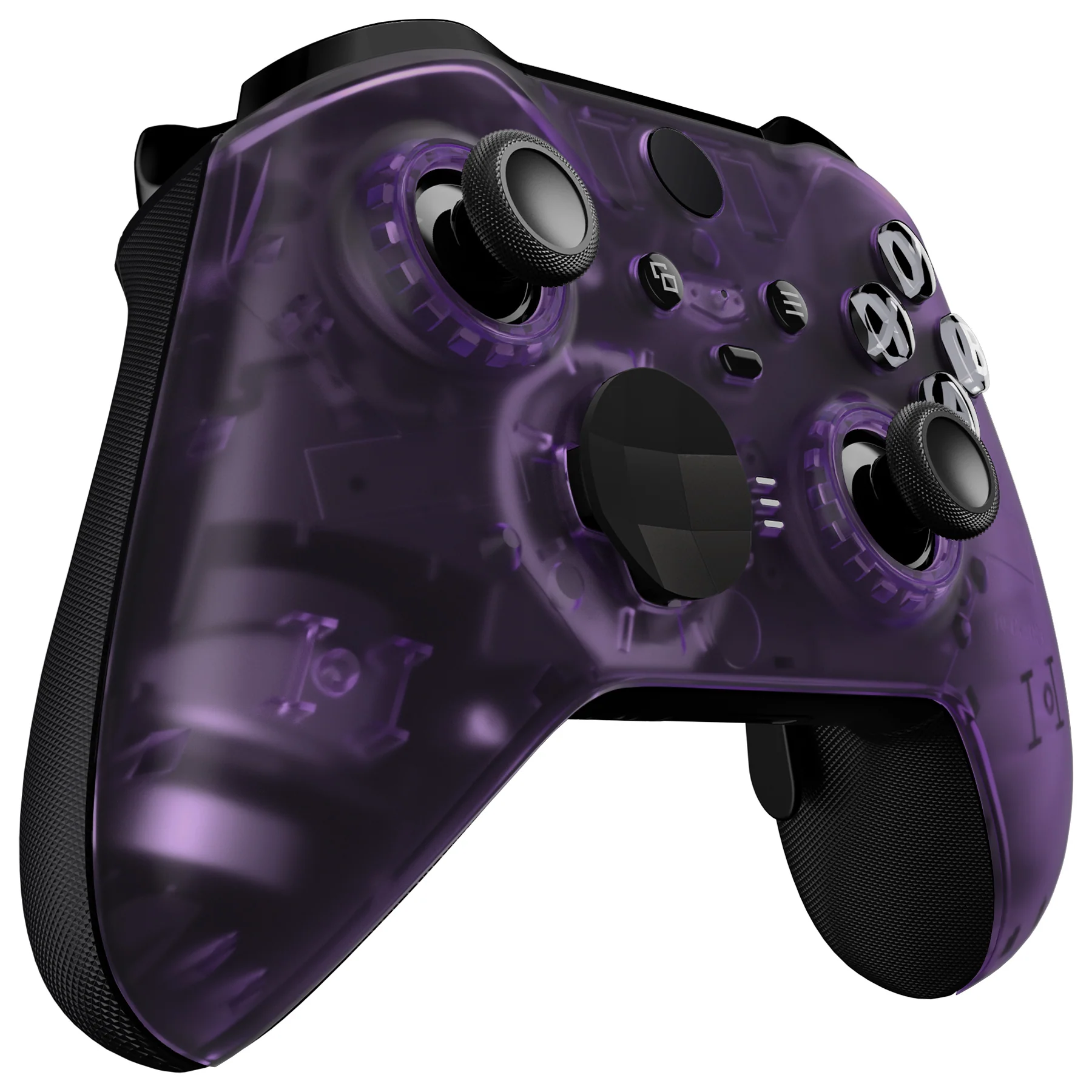 eXtremeRate Replacement Front Housing Shell Case with Accent Rings for Xbox One Elite Series 2 & Elite 2 Core Controller (Model 1797) - Clear Atomic Purple - Image 6