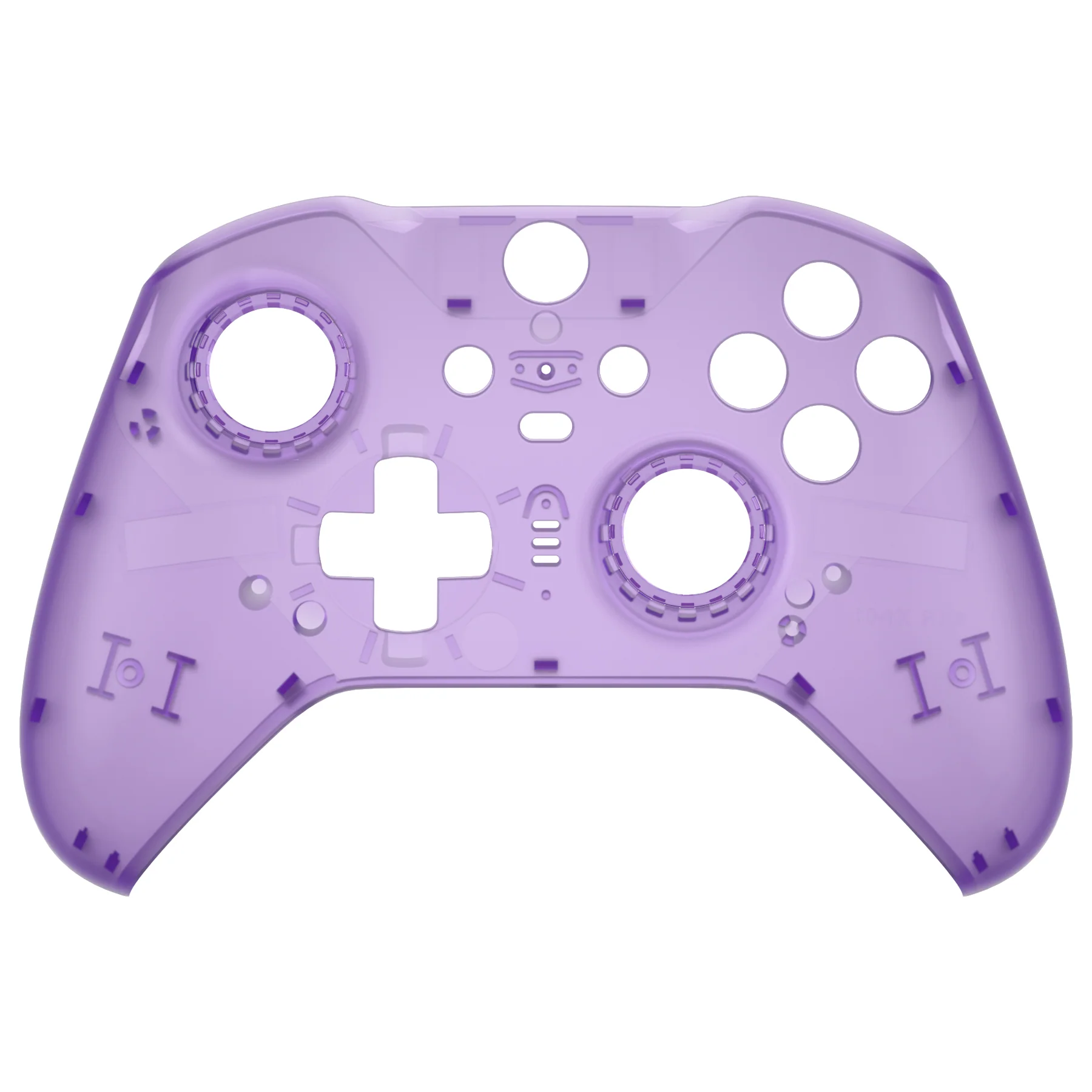 eXtremeRate Replacement Front Housing Shell Case with Accent Rings for Xbox One Elite Series 2 & Elite 2 Core Controller (Model 1797) - Clear Atomic Purple - Image 8
