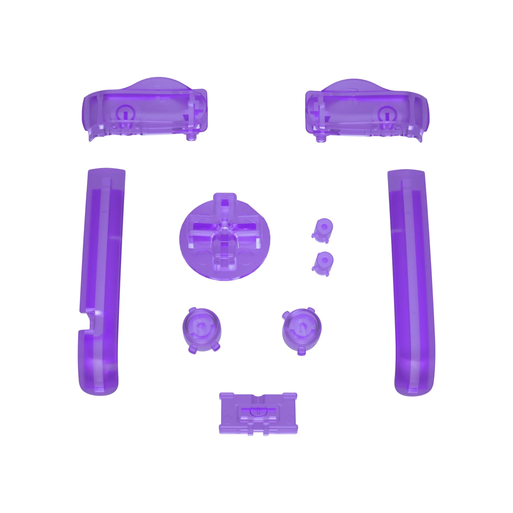 eXtremeRate GBA Replacement Full Set Buttons for Gameboy Advance - Clear Atomic Purple - Image 7
