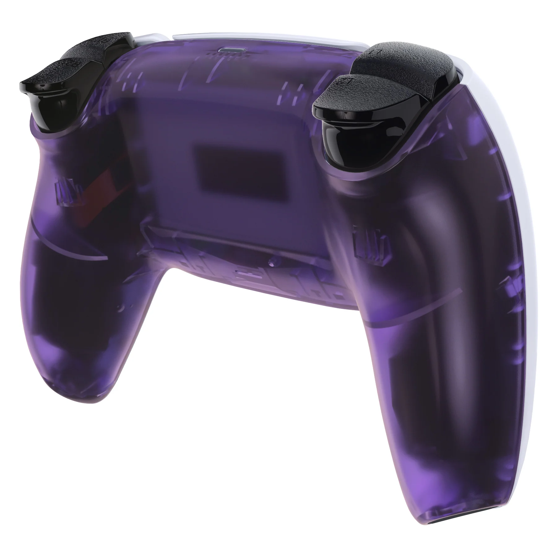 eXtremeRate Replacement Back Housing Bottom Shell Compatible with PS5 Controller BDM-010/020/030/040/050 - Clear Atomic Purple - Image 5