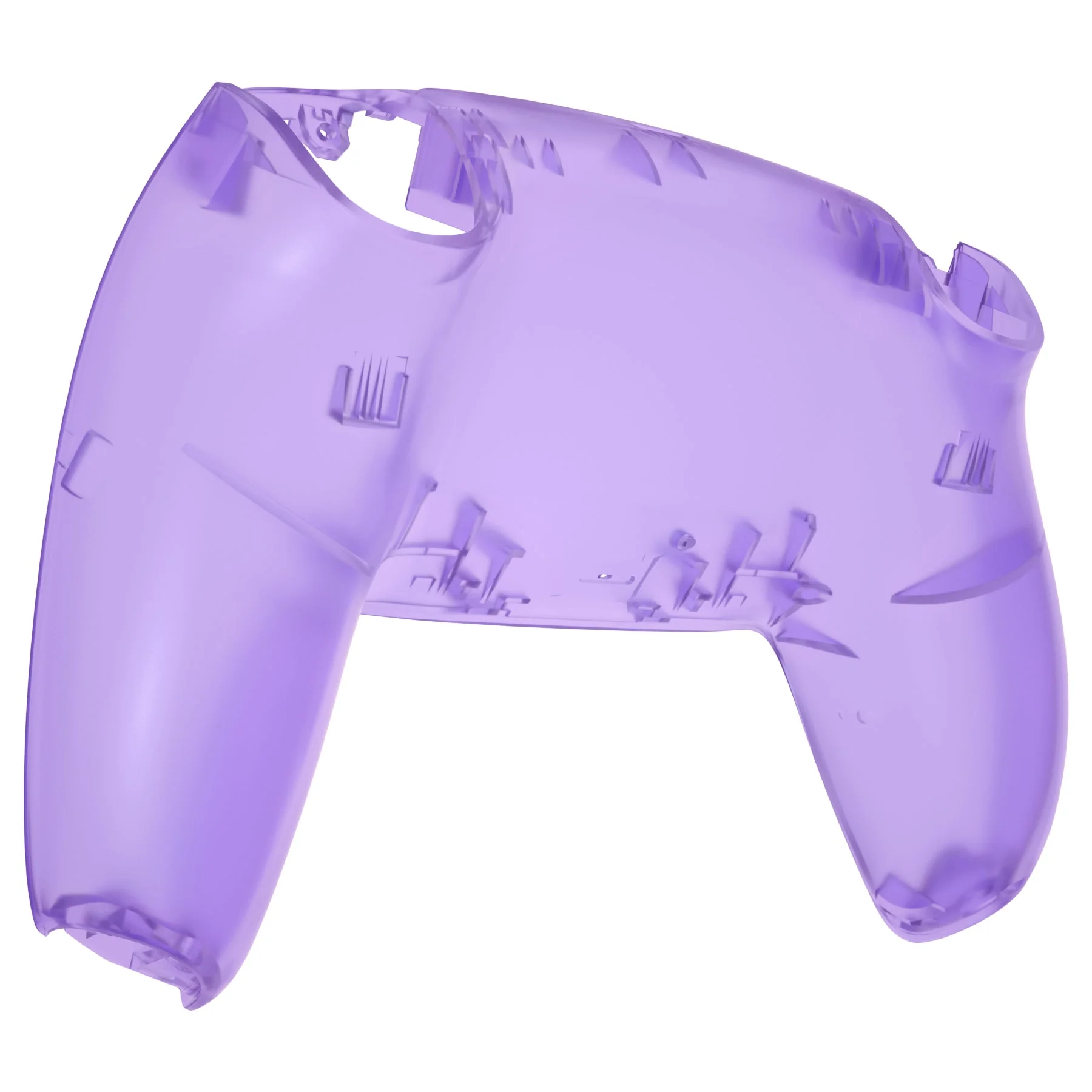 eXtremeRate Replacement Back Housing Bottom Shell Compatible with PS5 Controller BDM-010/020/030/040/050 - Clear Atomic Purple - Image 7