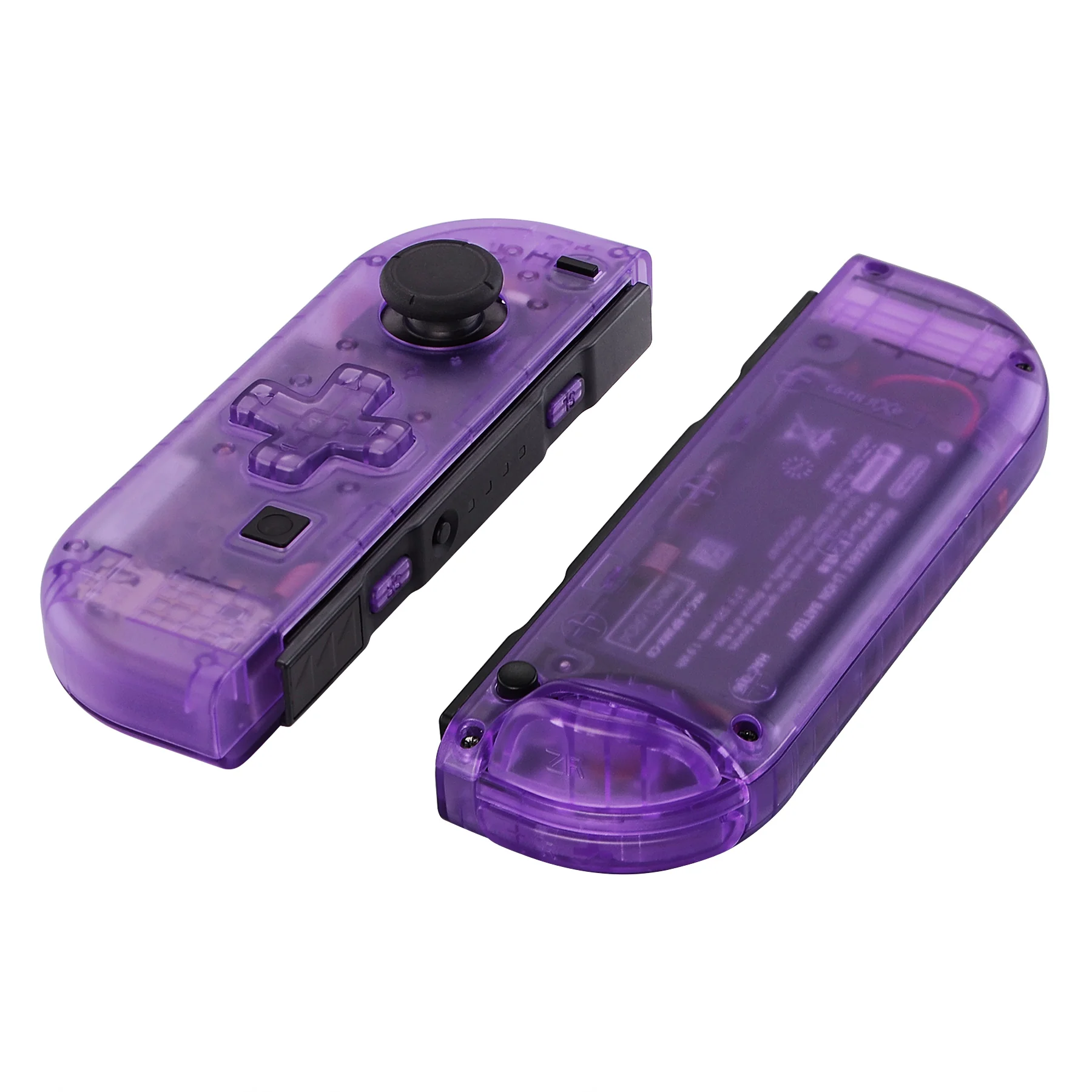 eXtremeRate Dpad Version Replacement Full Set Shell Case with Buttons for Joycon of NS Switch - Clear Atomic Purple - Image 10