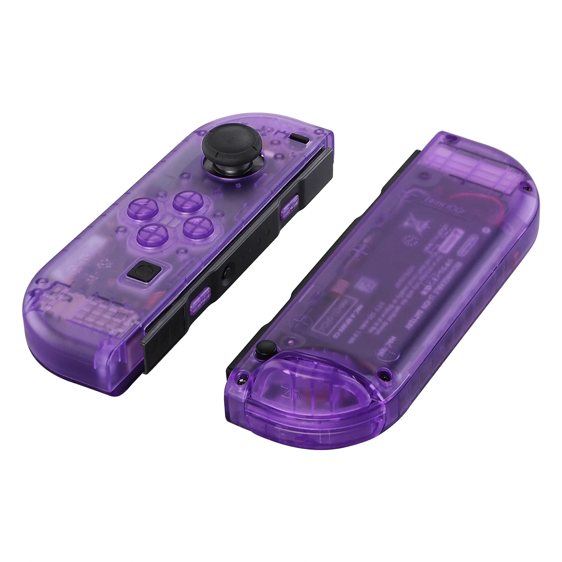 eXtremeRate Replacement Full Set Shell Case with Buttons for Joycon of NS Switch - Clear Atomic Purple - Image 9