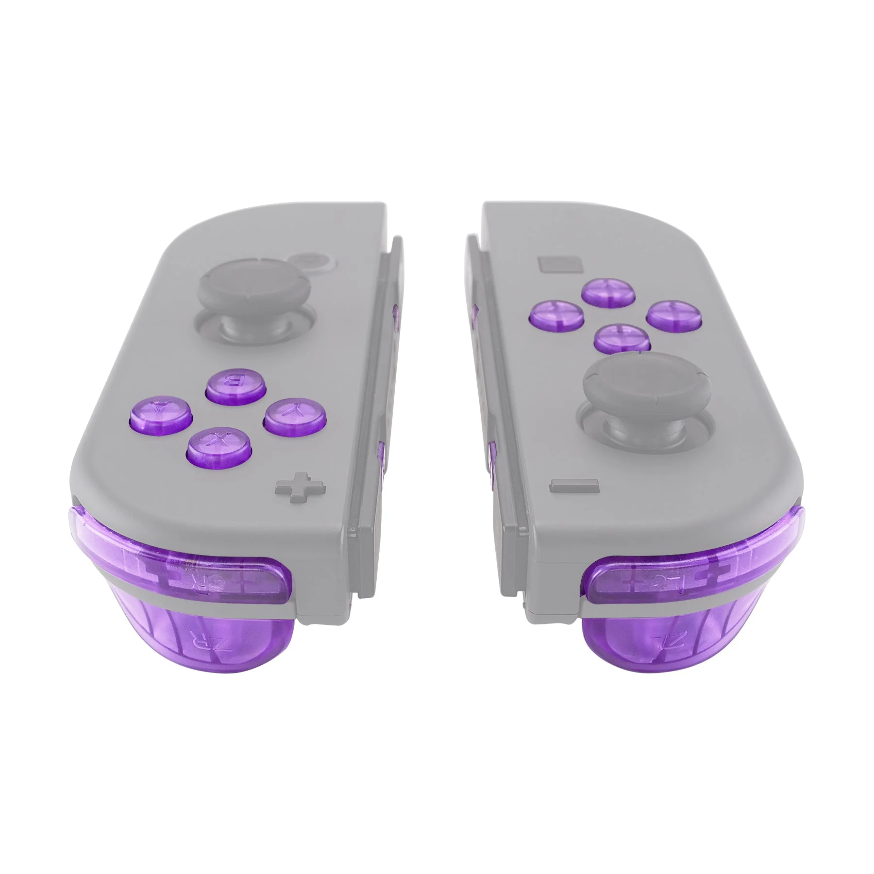 eXtremeRate Replacement Full Set Buttons for Joycon of NS Switch - Clear Atomic Purple - Image 5