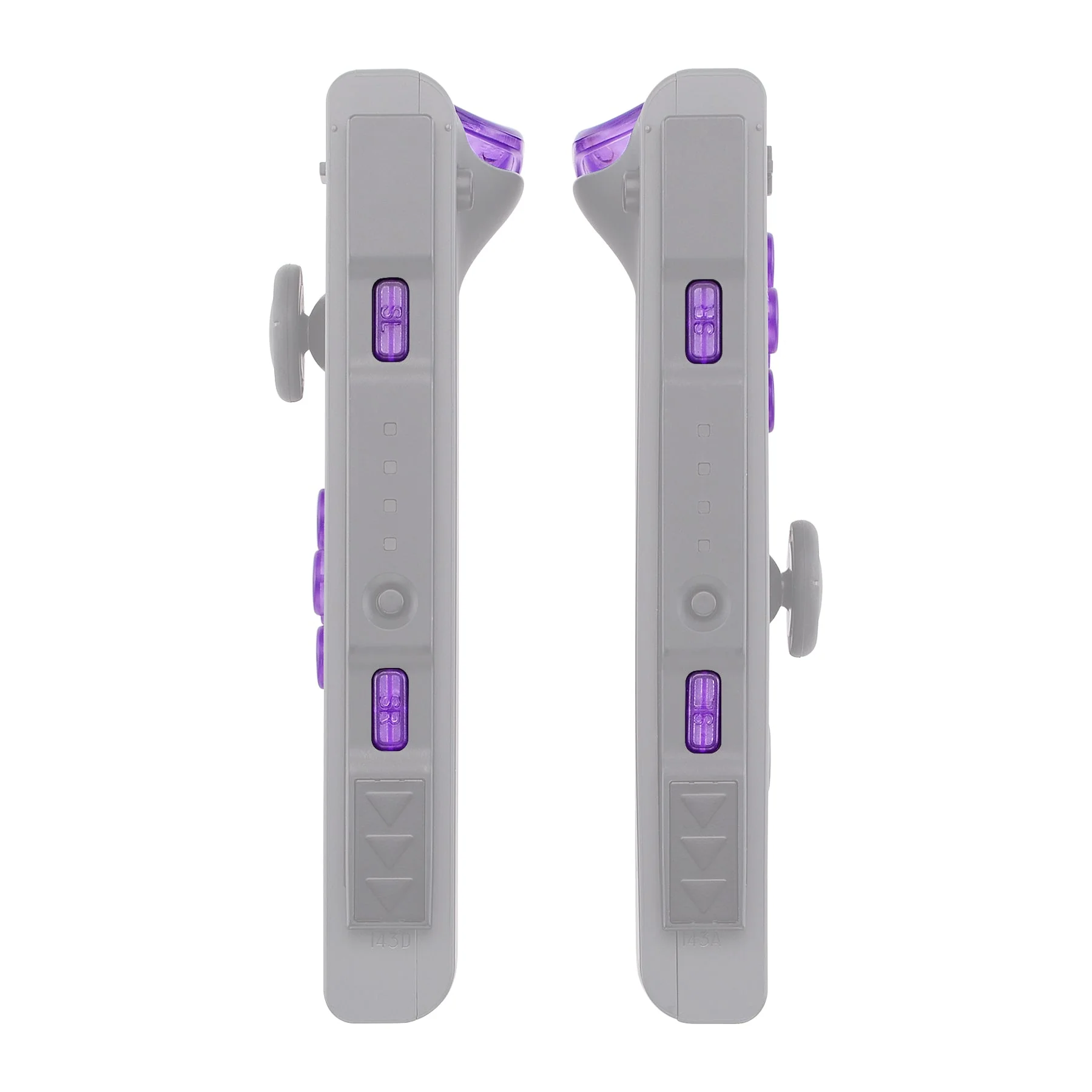 eXtremeRate Replacement Full Set Buttons for Joycon of NS Switch - Clear Atomic Purple - Image 7