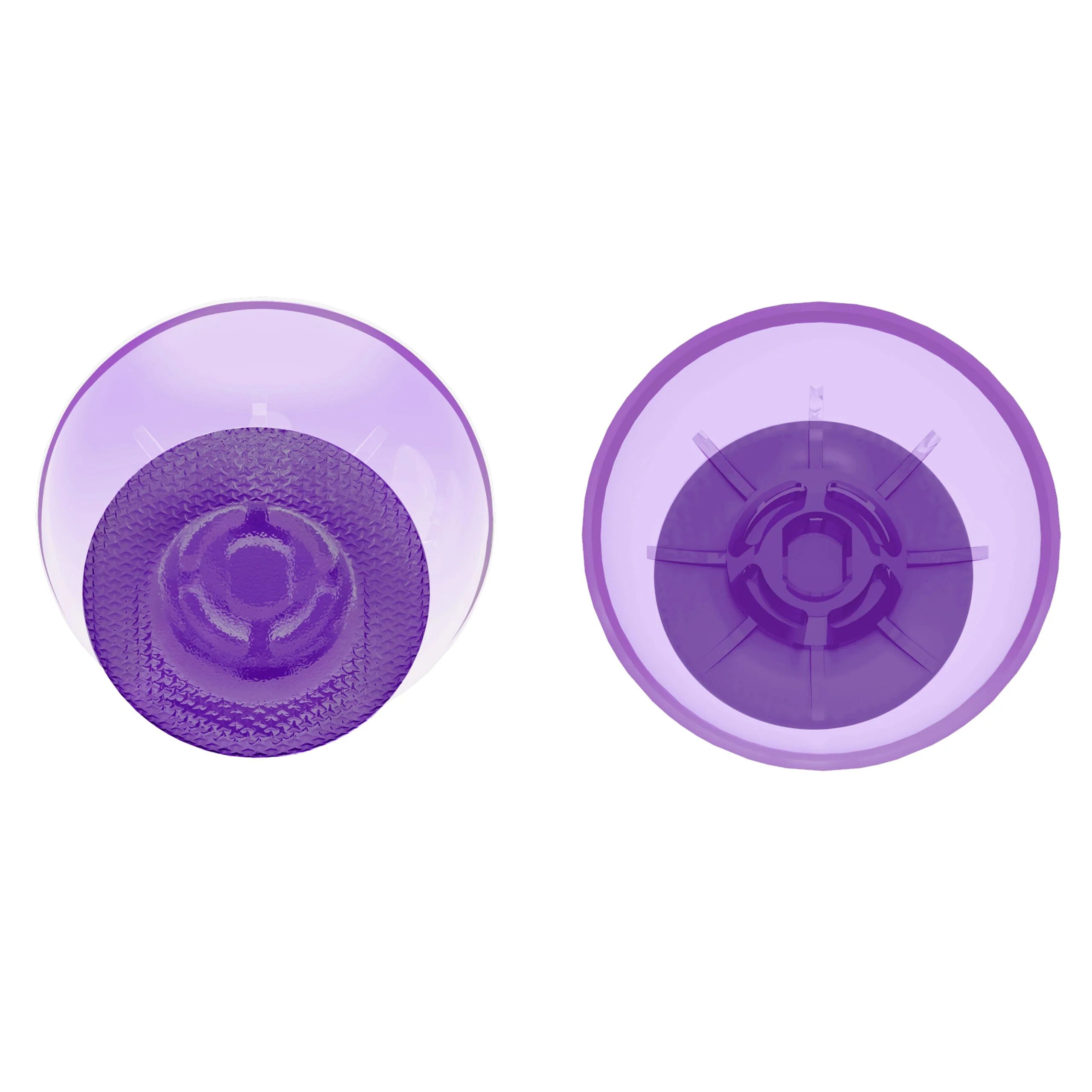 eXtremeRate Replacement Thumbsticks Analog Stick Joystick Compatible with PS5 & PS4 All Model Controller - Clear Atomic Purple - Image 6