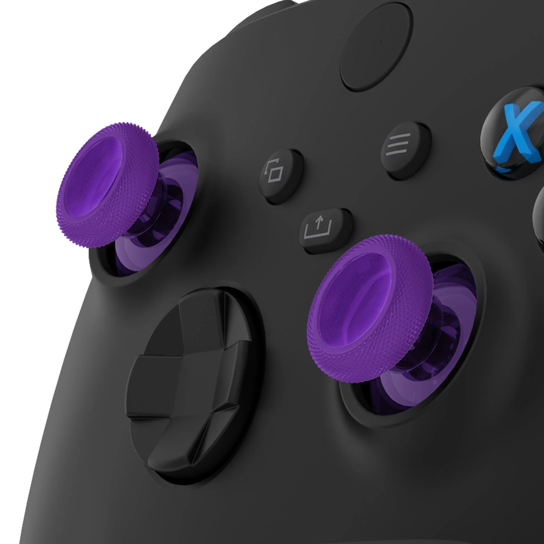 eXtremeRate Replacement Thumbsticks for Xbox Series X/S Controller & Xbox One X/S Controller & Xbox One Standard Controller & Xbox One Elite Controller - Clear Atomic Purple - Image 3