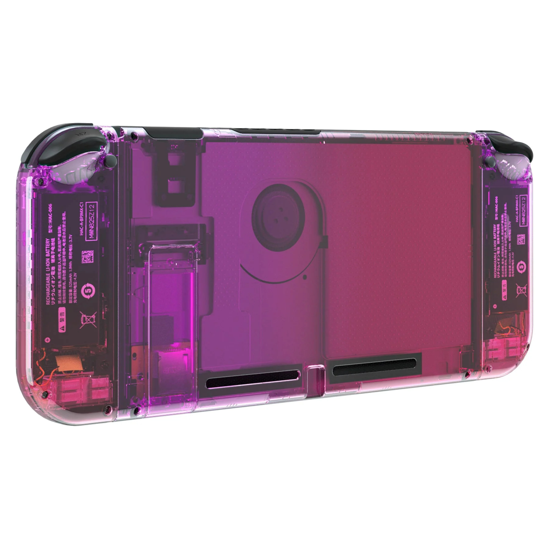 eXtremeRate Replacement Full Set Shells with Buttons for Nintendo Switch - Clear Atomic Purple - Image 5