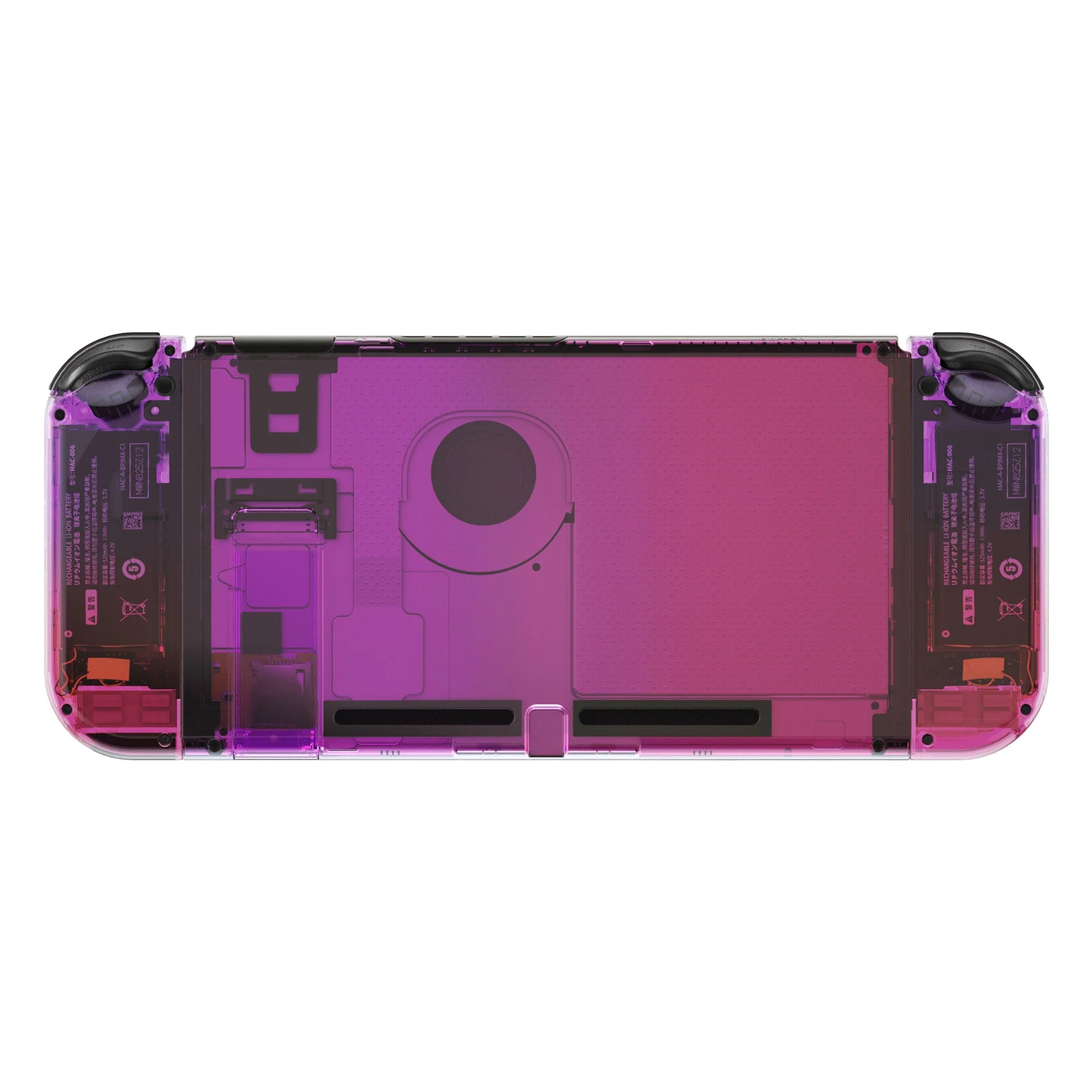 eXtremeRate Replacement Full Set Shells with Buttons for Nintendo Switch - Clear Atomic Purple - Image 6
