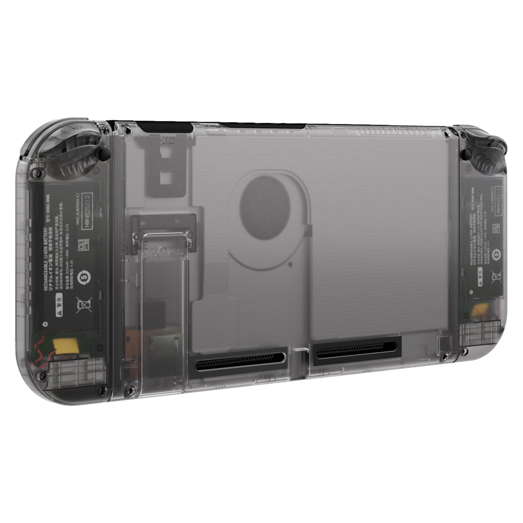 eXtremeRate Replacement Full Set Shells with Buttons for Nintendo Switch - Clear Black - Image 7