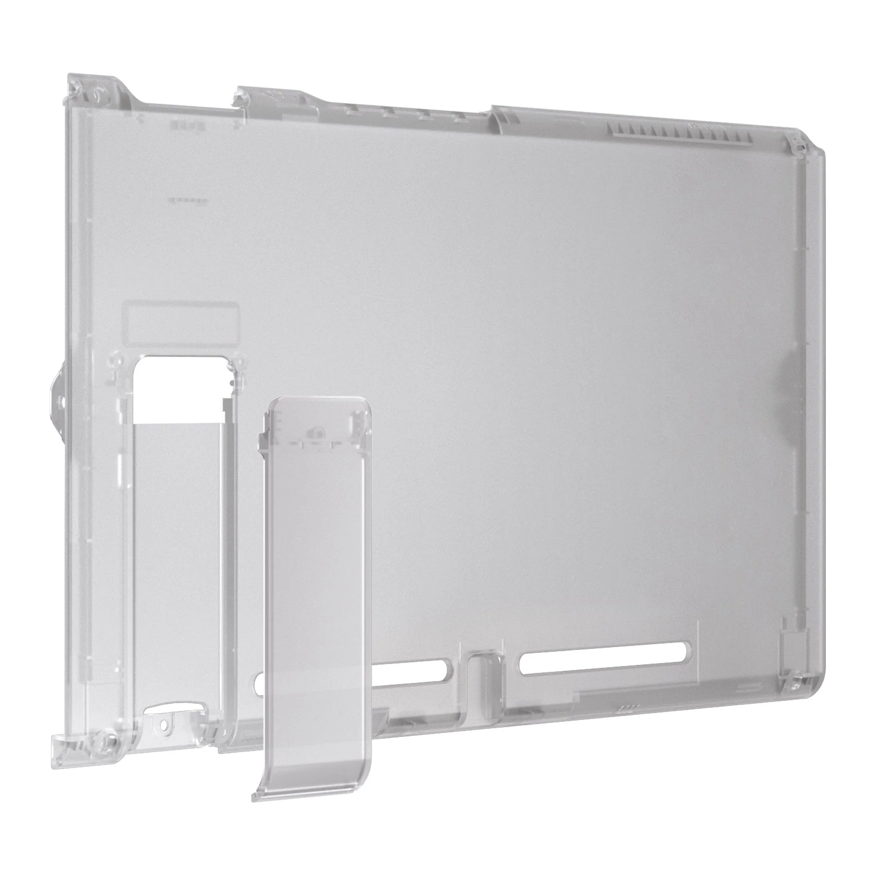 eXtremeRate Replacement Back Plate with Kickstand for Nintendo Switch Console - Clear Black - Image 7